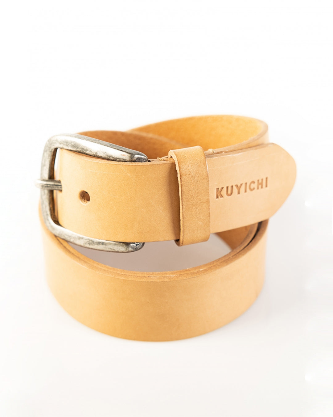 Ceinture en cuir tannage végétal | beige "dean natural"