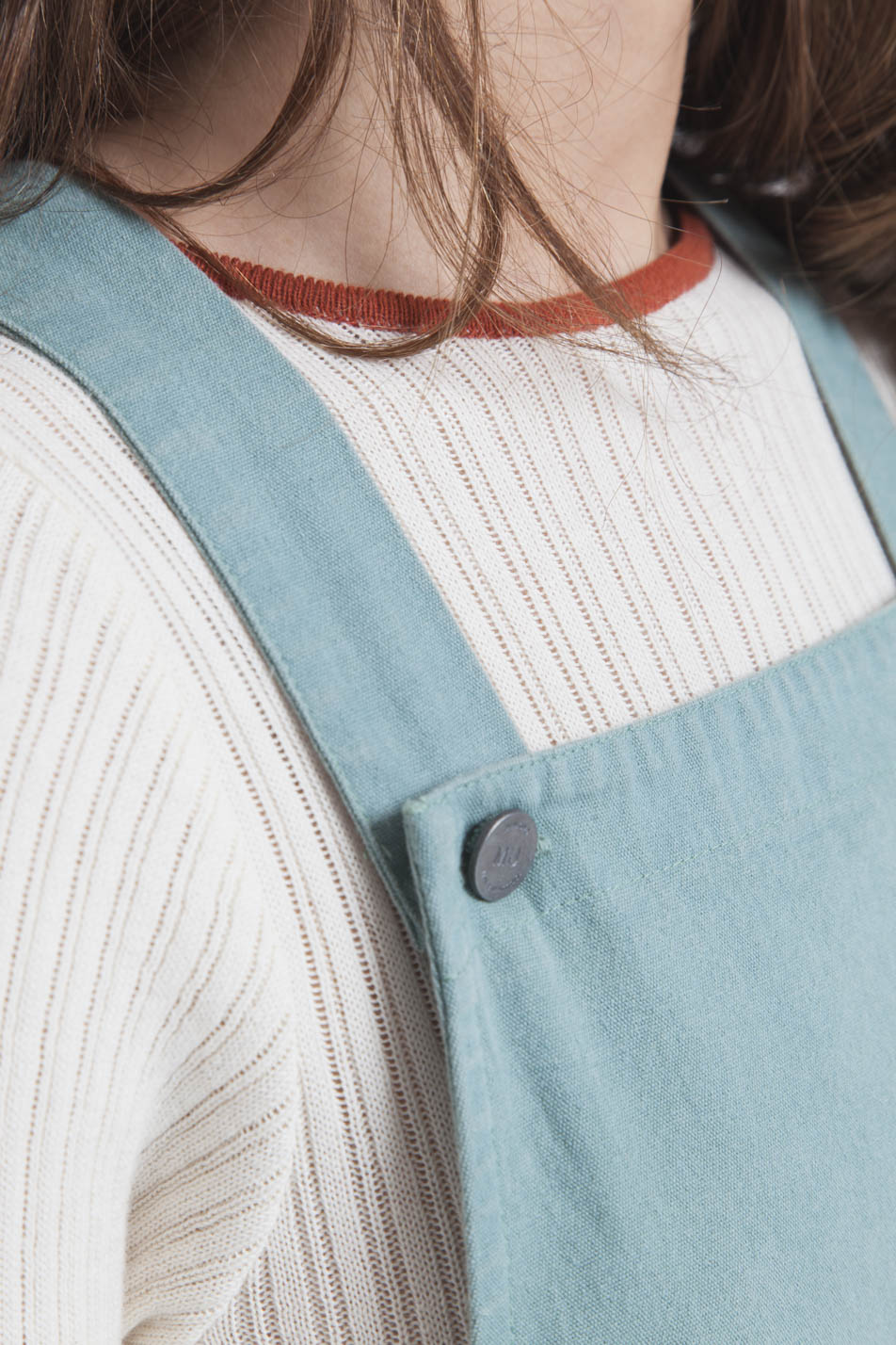 Robe unie verte en coton bio - Amelie