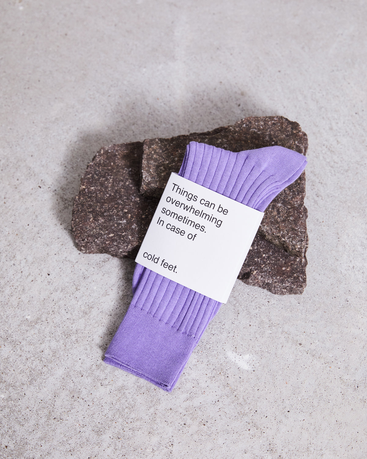Chaussettes côtelées en coton bio | violet "socks lilac"