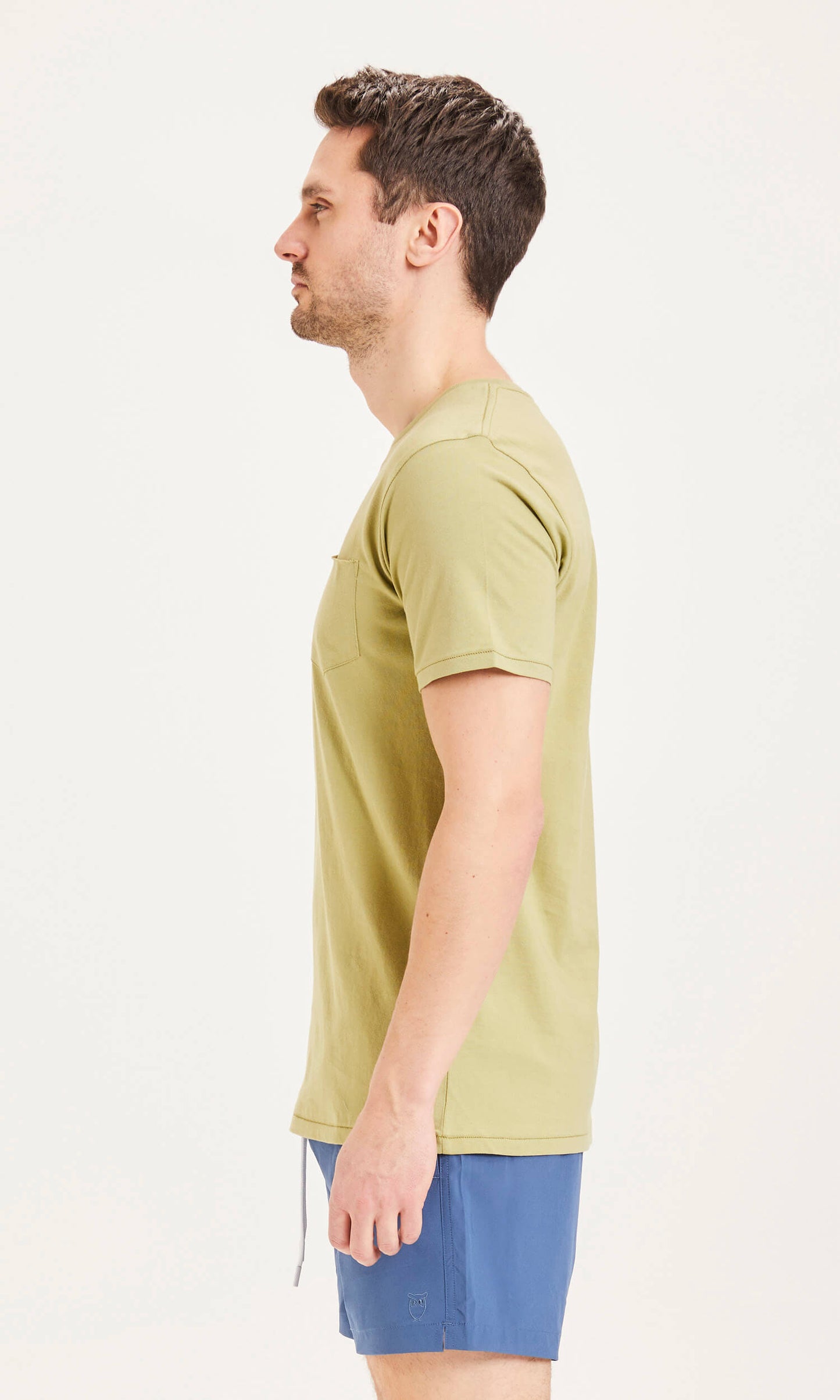 T-shirt vert à poche en coton bio - Alder