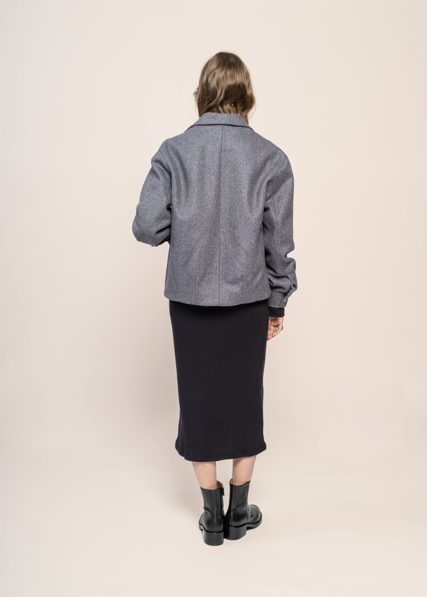 Blouson en laine certifiée | bleu clair "kinsale - steel blue"