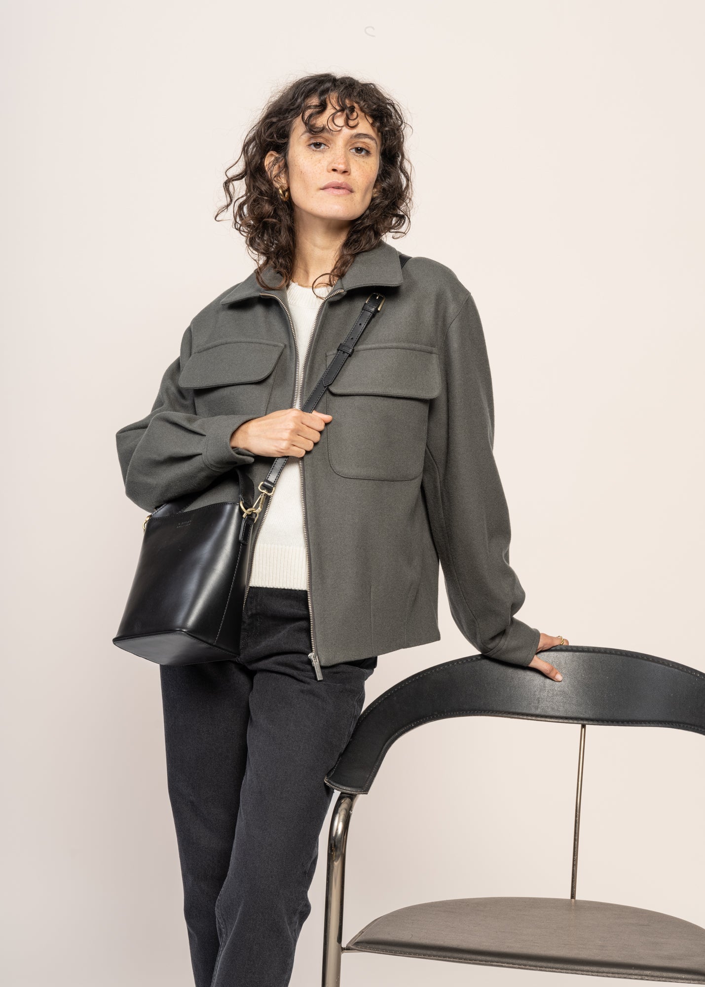 Blouson en laine certifiée | vert "kinsale ash green"