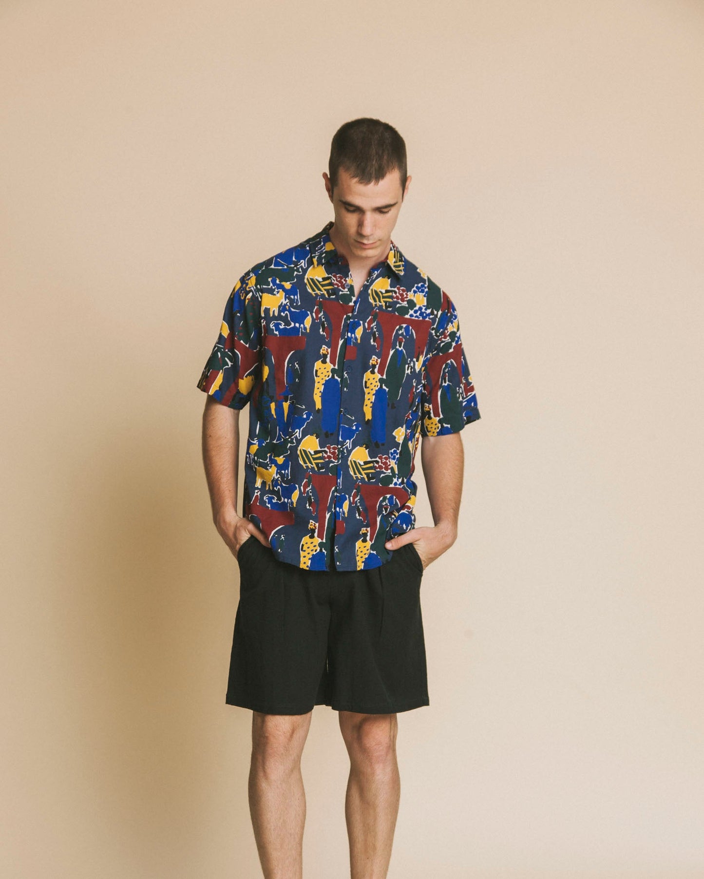 Chemise manches courtes imprimé en coton bio - Market