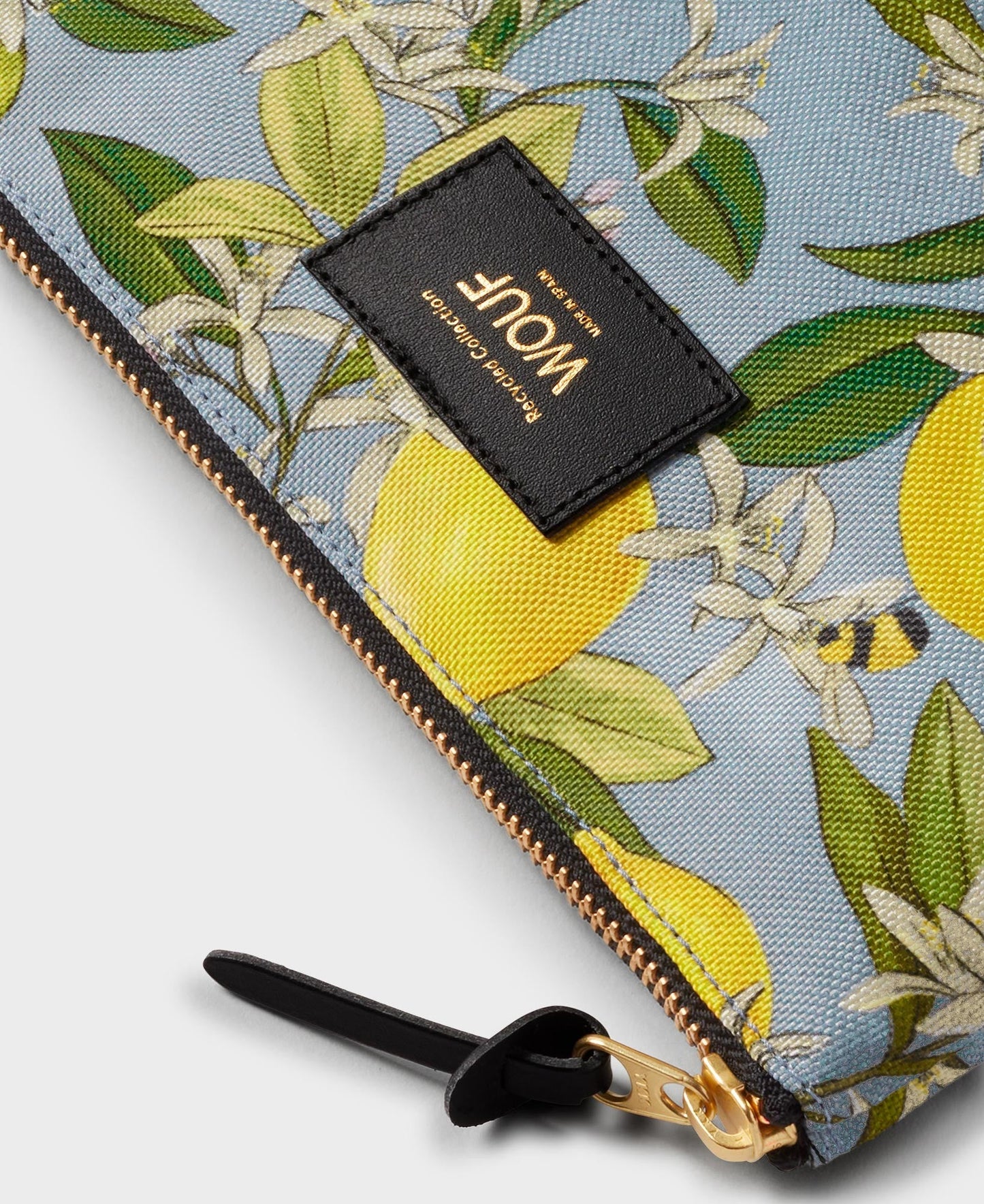 Pochette motif citrons en matière recyclée | multicolore "capri pouch citrons"