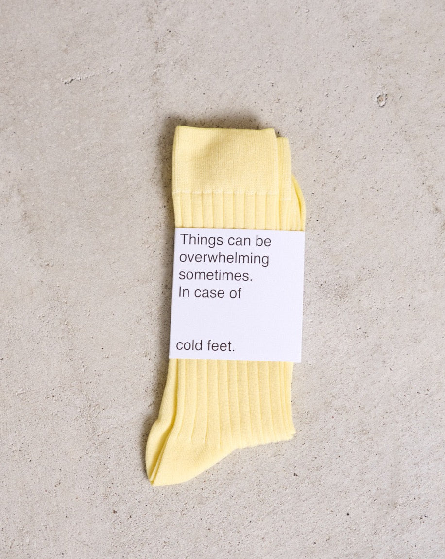 Chaussettes en coton biologique | jaune "socks - faded lemon"