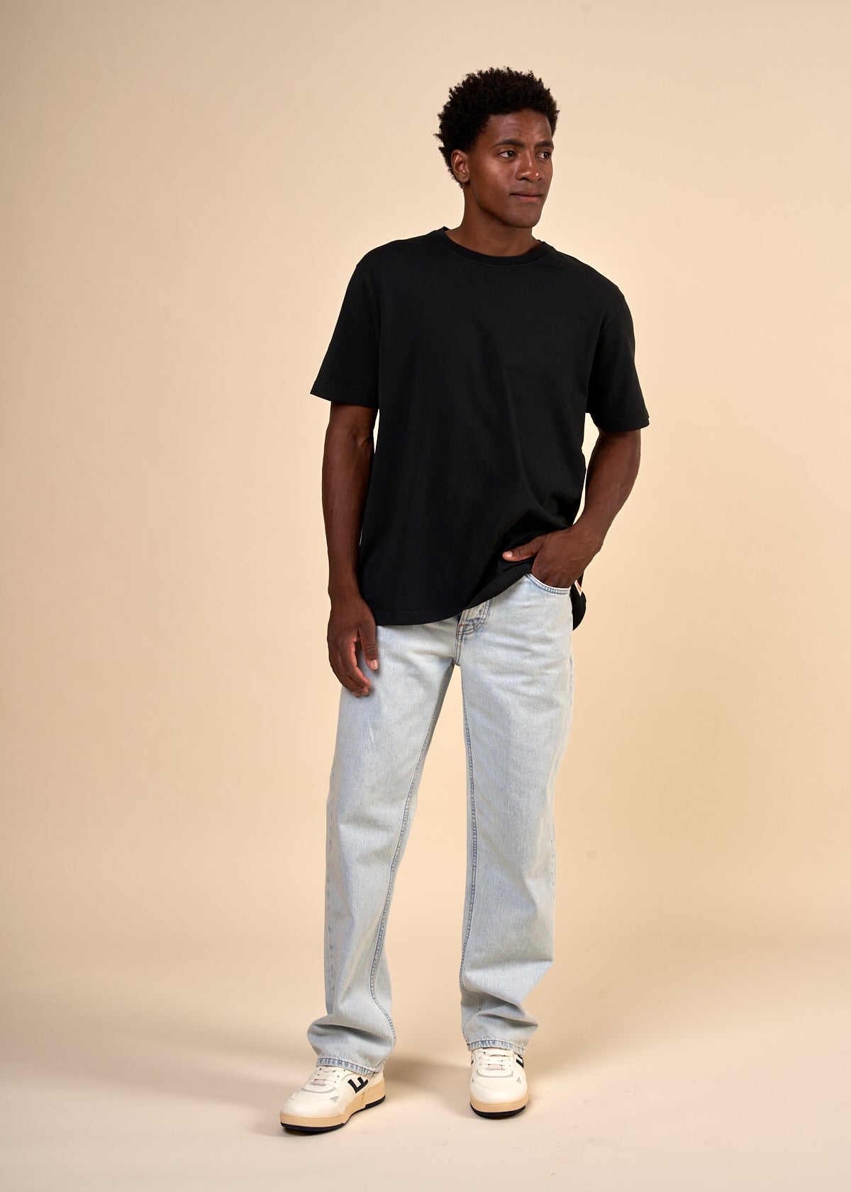 T-shirt manches courtes en coton bio | noir "uno everyday black"