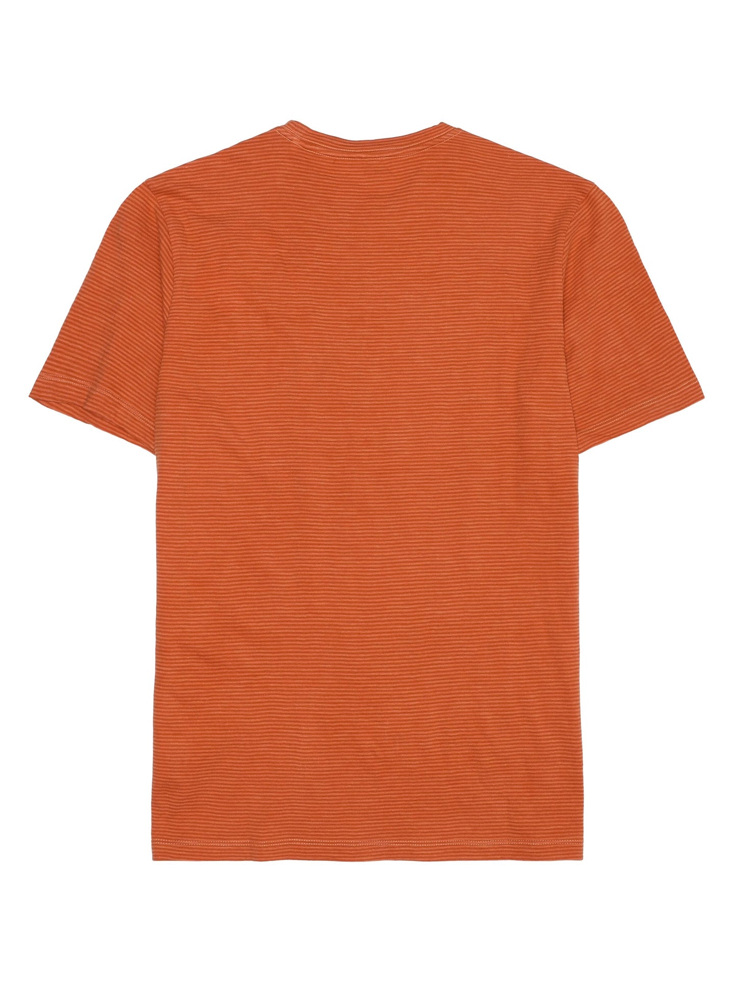 T-shirt en coton bio | orange rayé "narrow striped slub t-shirt"