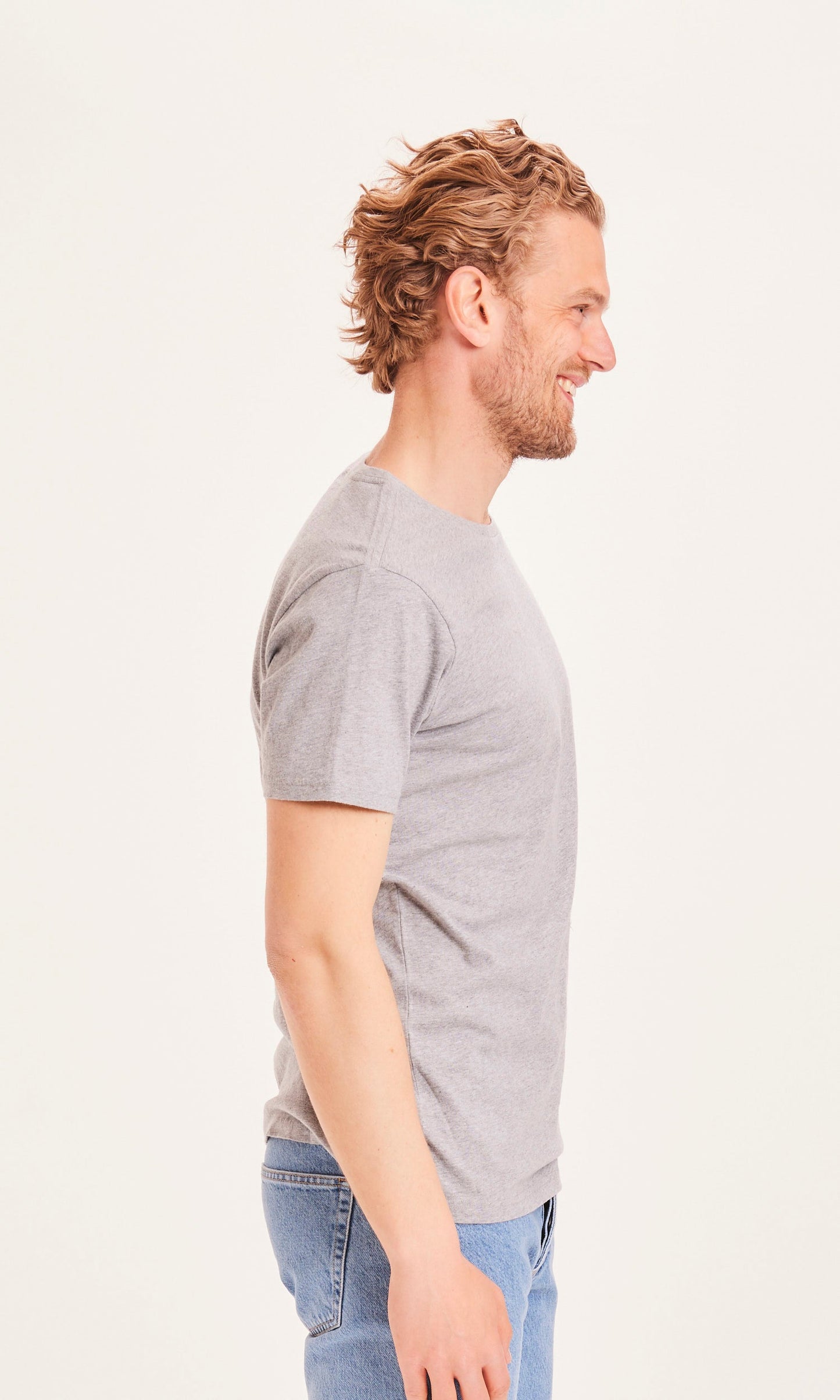 T-shirt gris en coton bio - basic tee grey melange