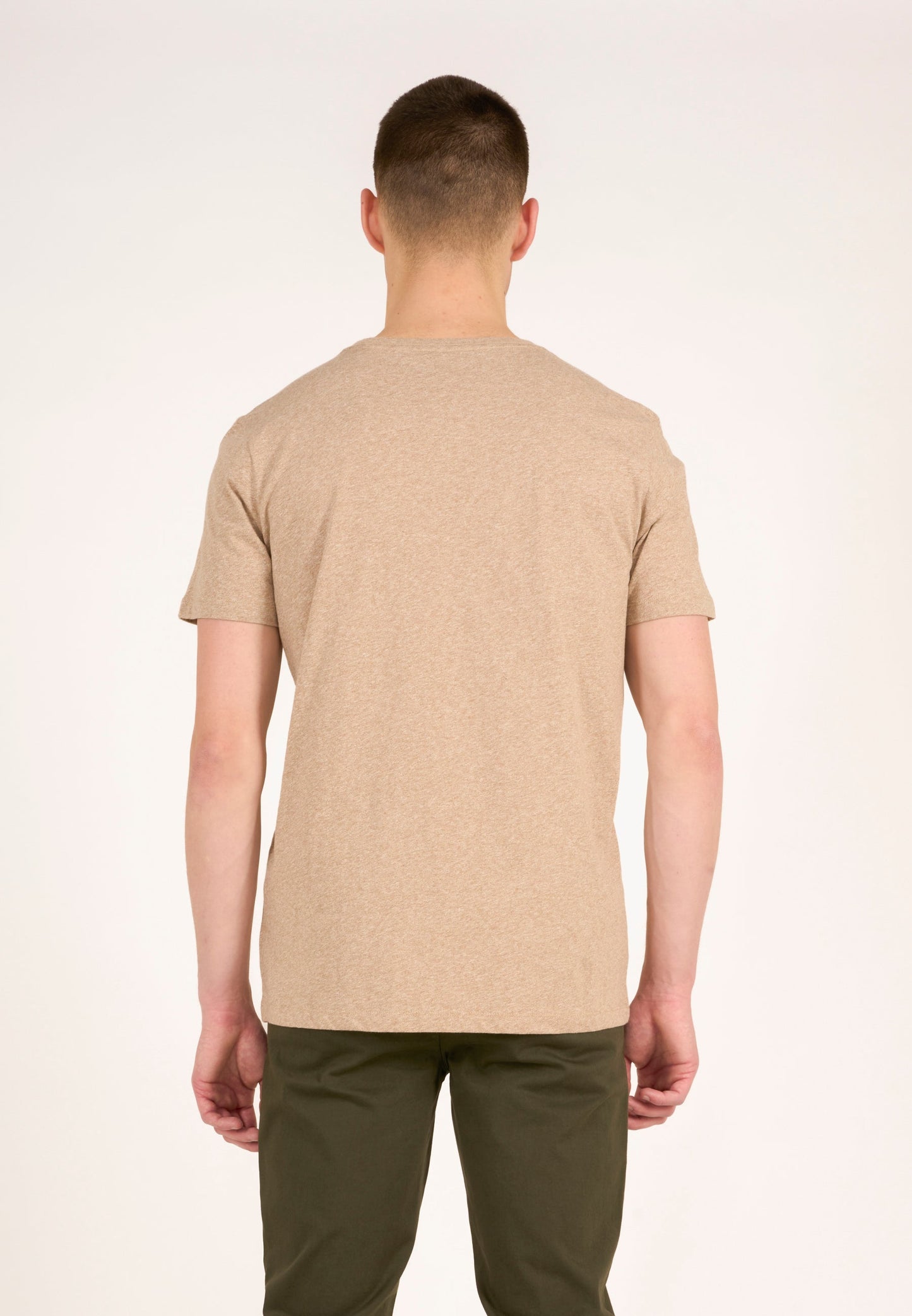 T-shirt beige en coton bio - basic tee beige melange