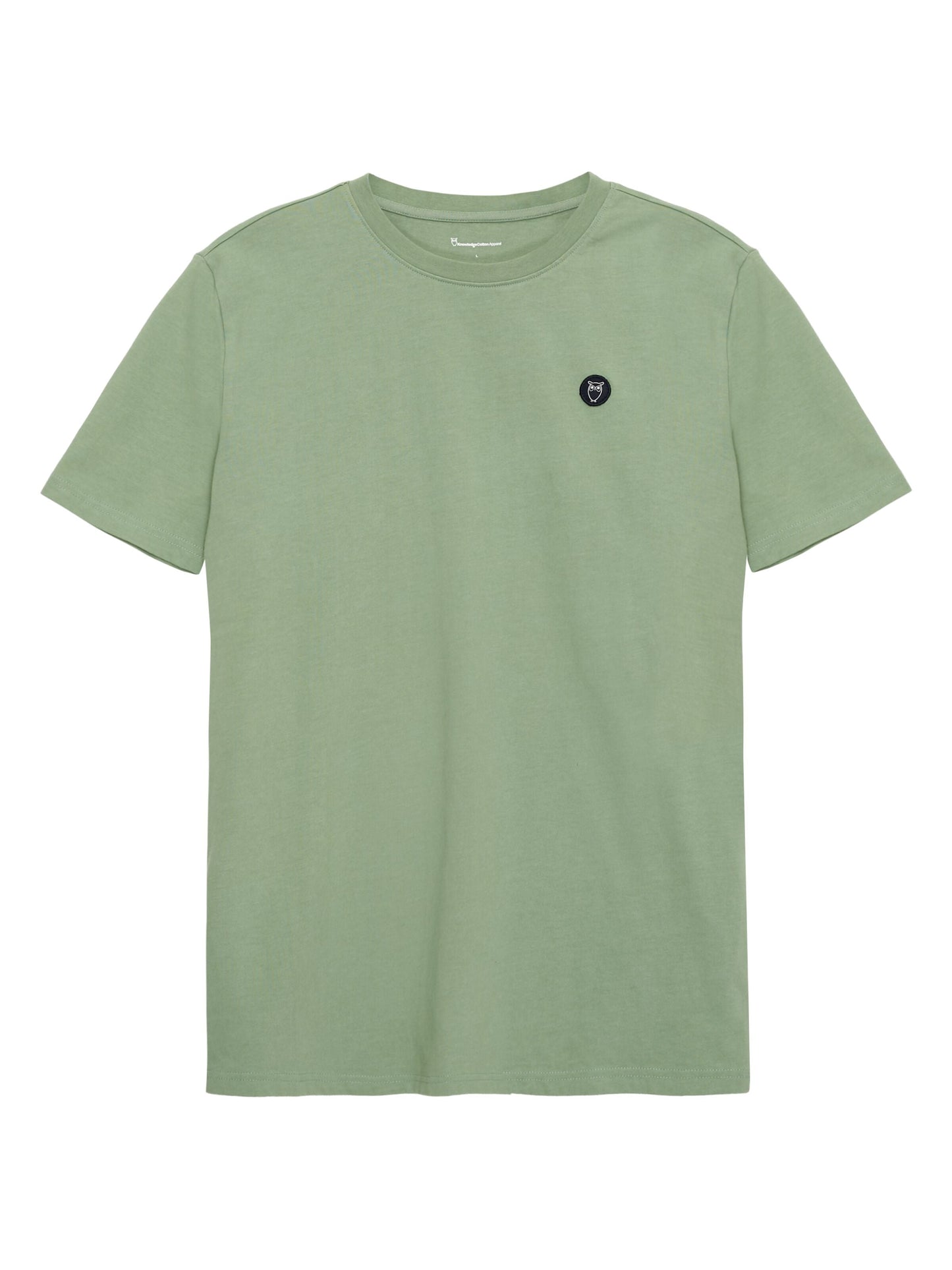 T-shirt en coton bio | vert "loke badge tee shale green"