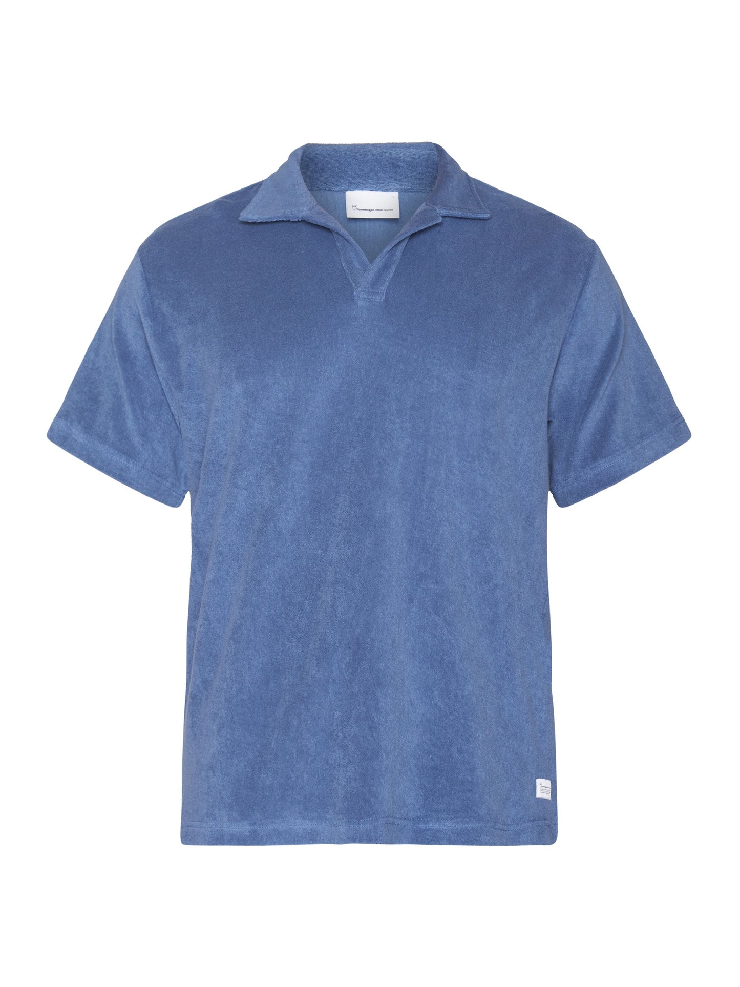 Polo éponge en coton bio | bleu "loose terry polo moonlight blue"
