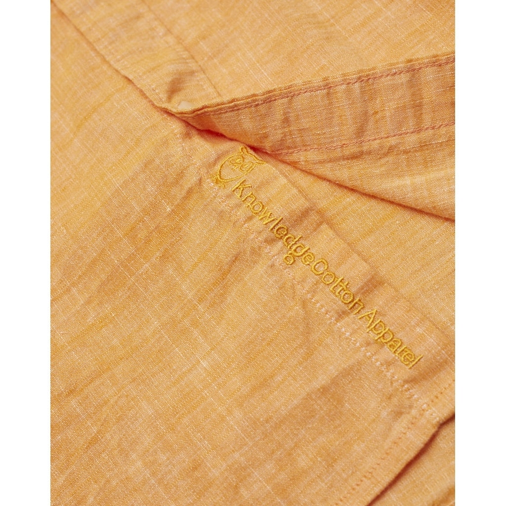 Chemise à manches courtes orange en lin et coton bio - larch