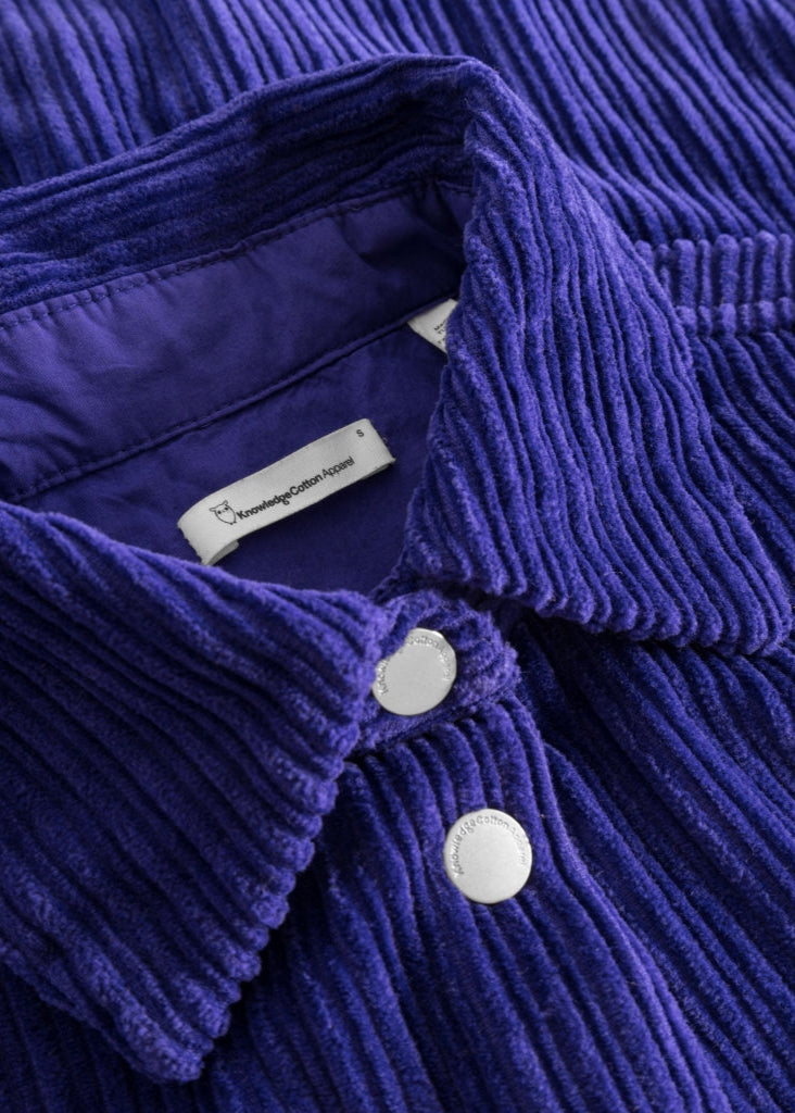 Surchemise velours en coton bio | Violet "corduroy overshirt deep purple"