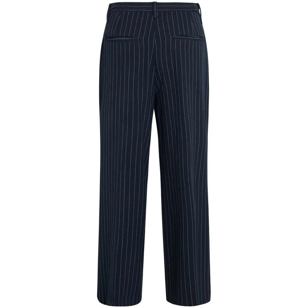 Pantalon large à rayures bleu nuit en matière recyclée - Posey