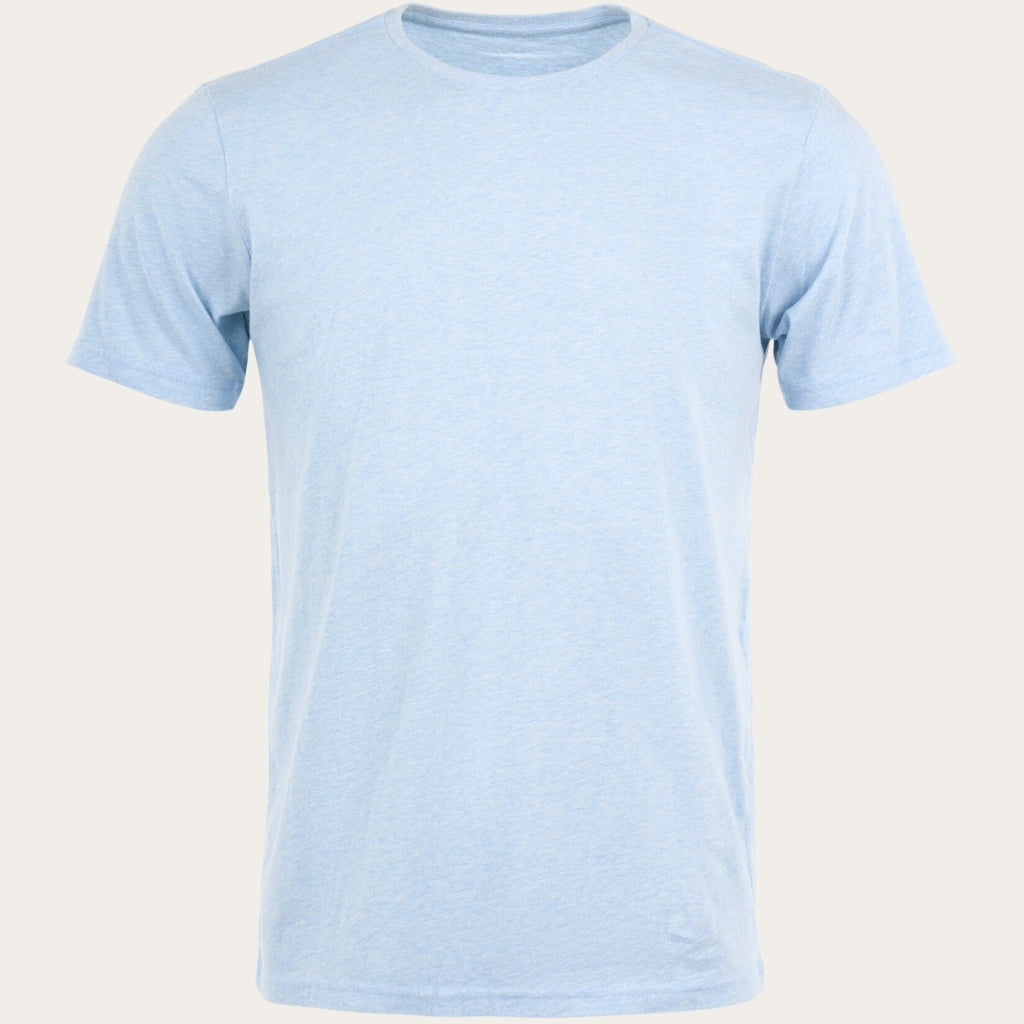 T-shirt en coton bio | bleu "basic tee sky way melange"