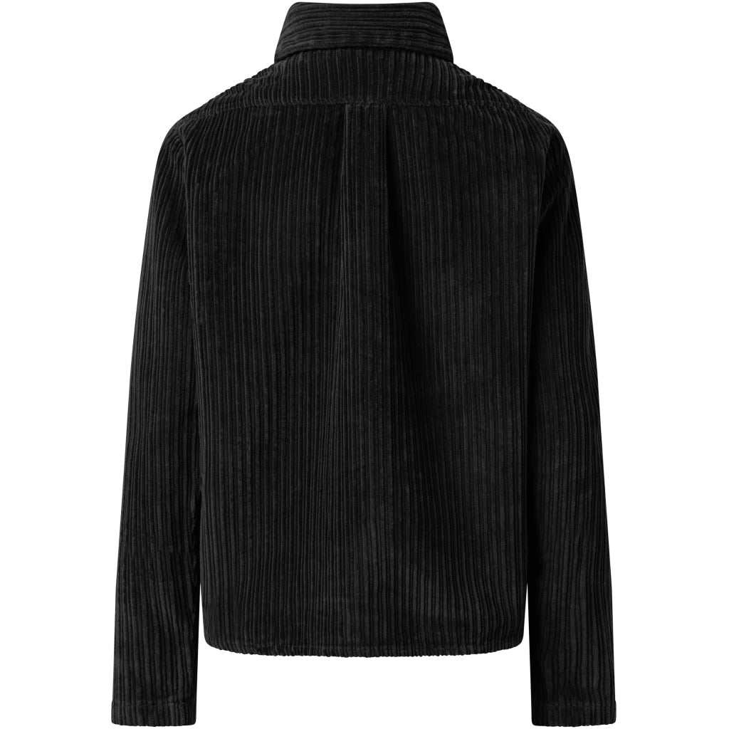 Surchemise velours en coton bio | Noir "corduroy overshirt black jet"