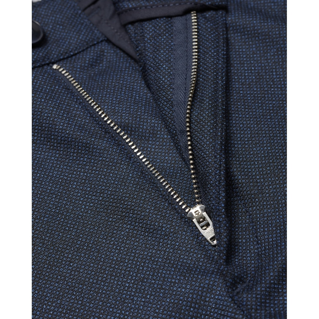 Chino slim bleu à motifs en polyester recyclé - joe