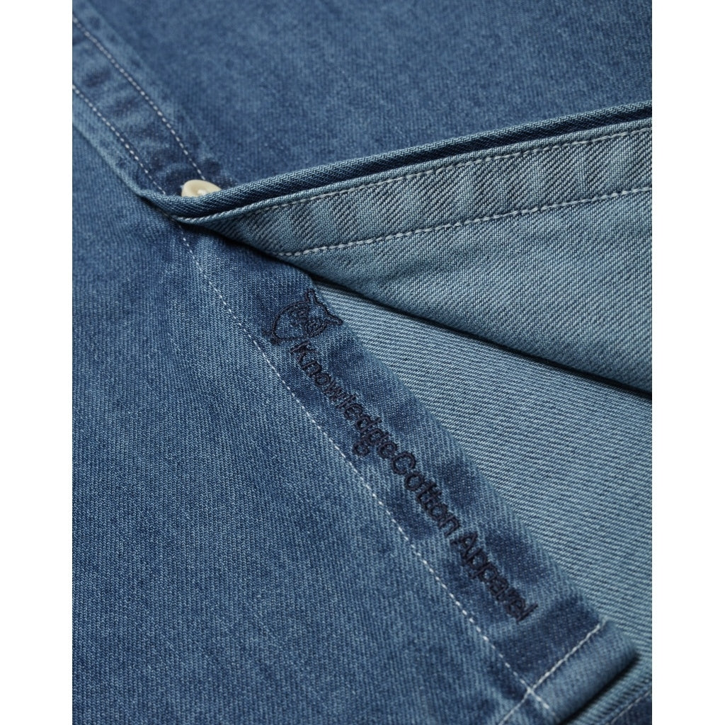 Chemise bleu jean en coton bio - larch