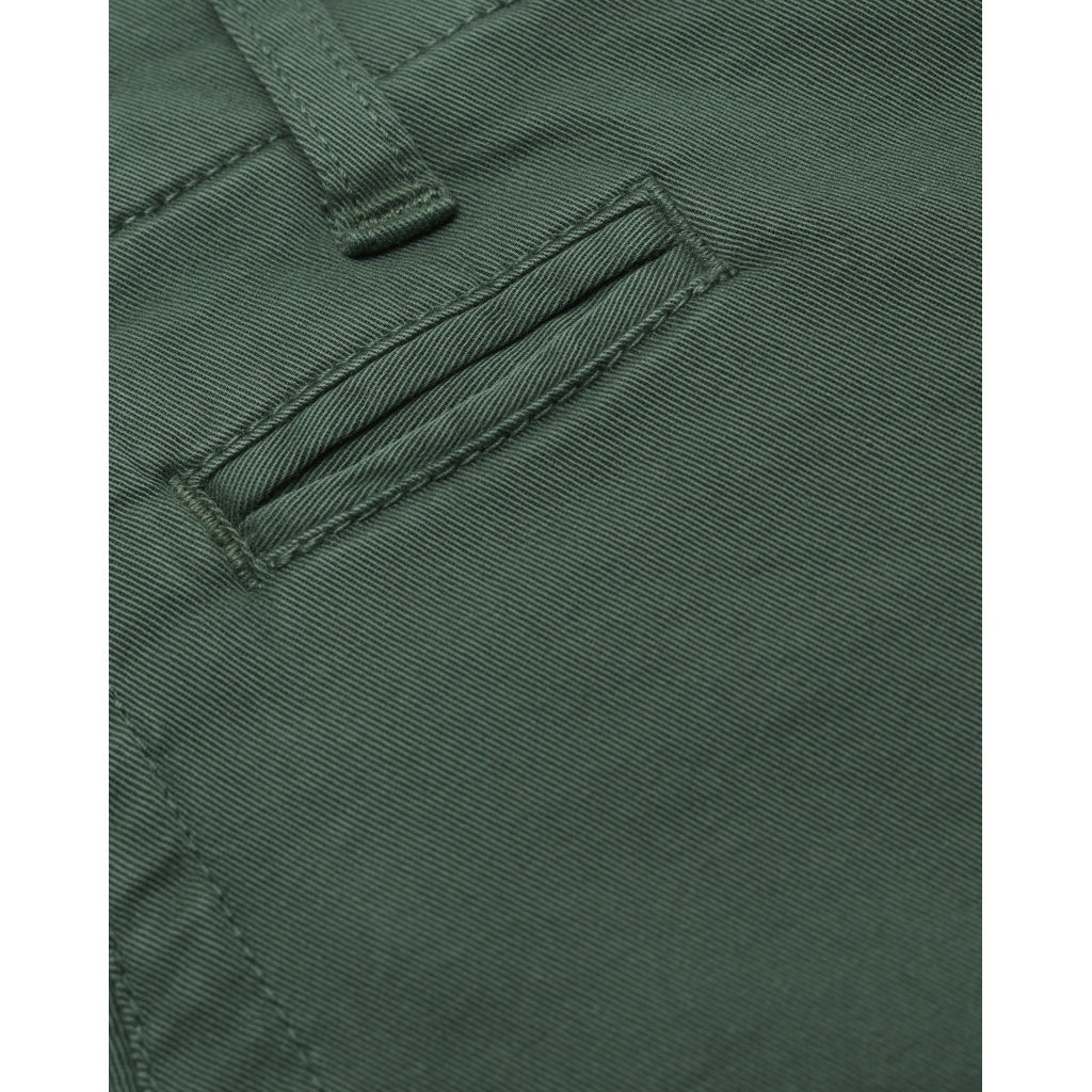Short chino droit vert forêt en coton bio - chuck