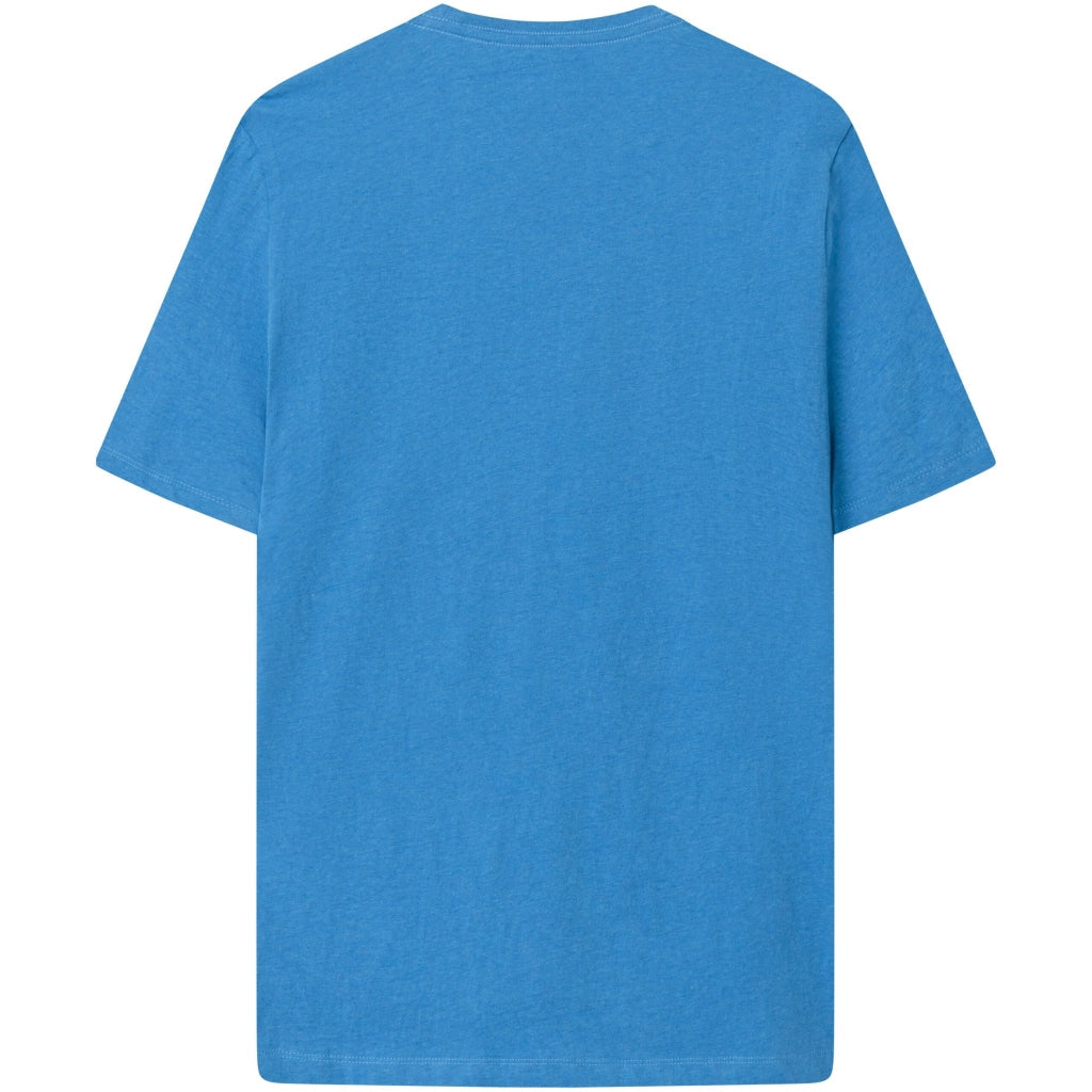 T-shirt bleu roi en coton bio - basic tee campaluna melangé