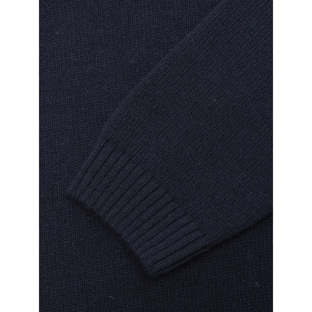 Cardigan marine en laine bio - wool cardigan total eclipse