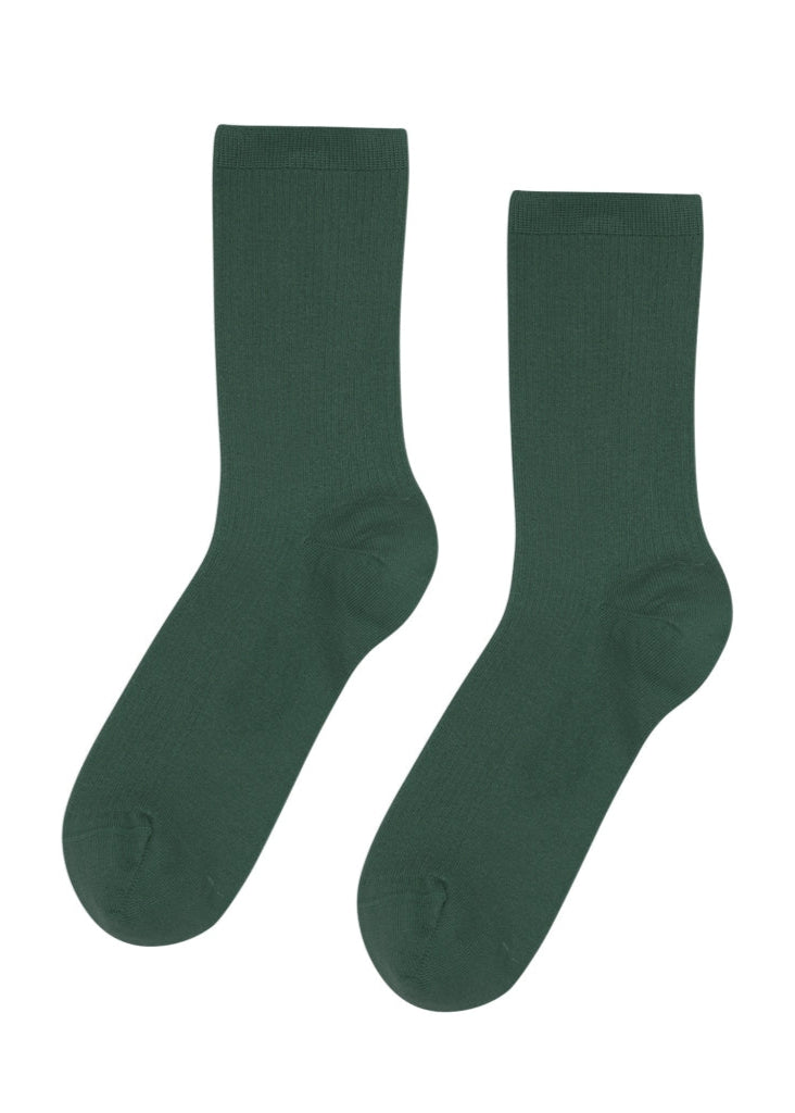 Chaussettes hautes en coton bio | vertes "emerald green"