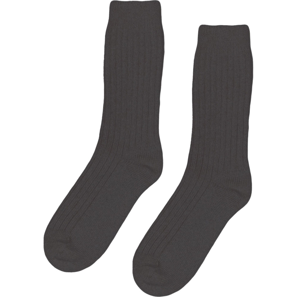 Chaussettes en laine mérinos recyclée | Gris foncé "lava grey"
