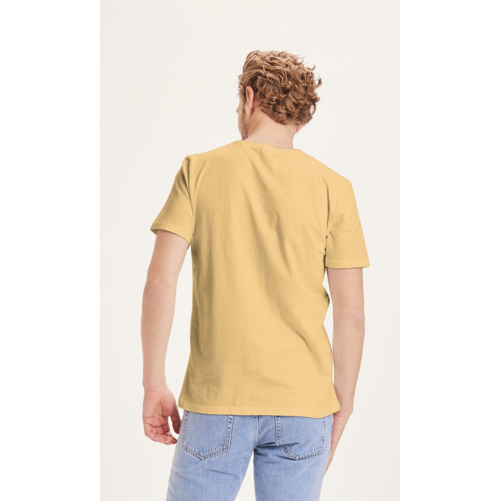 T-shirt jaune en coton bio - basic tee amber yellow
