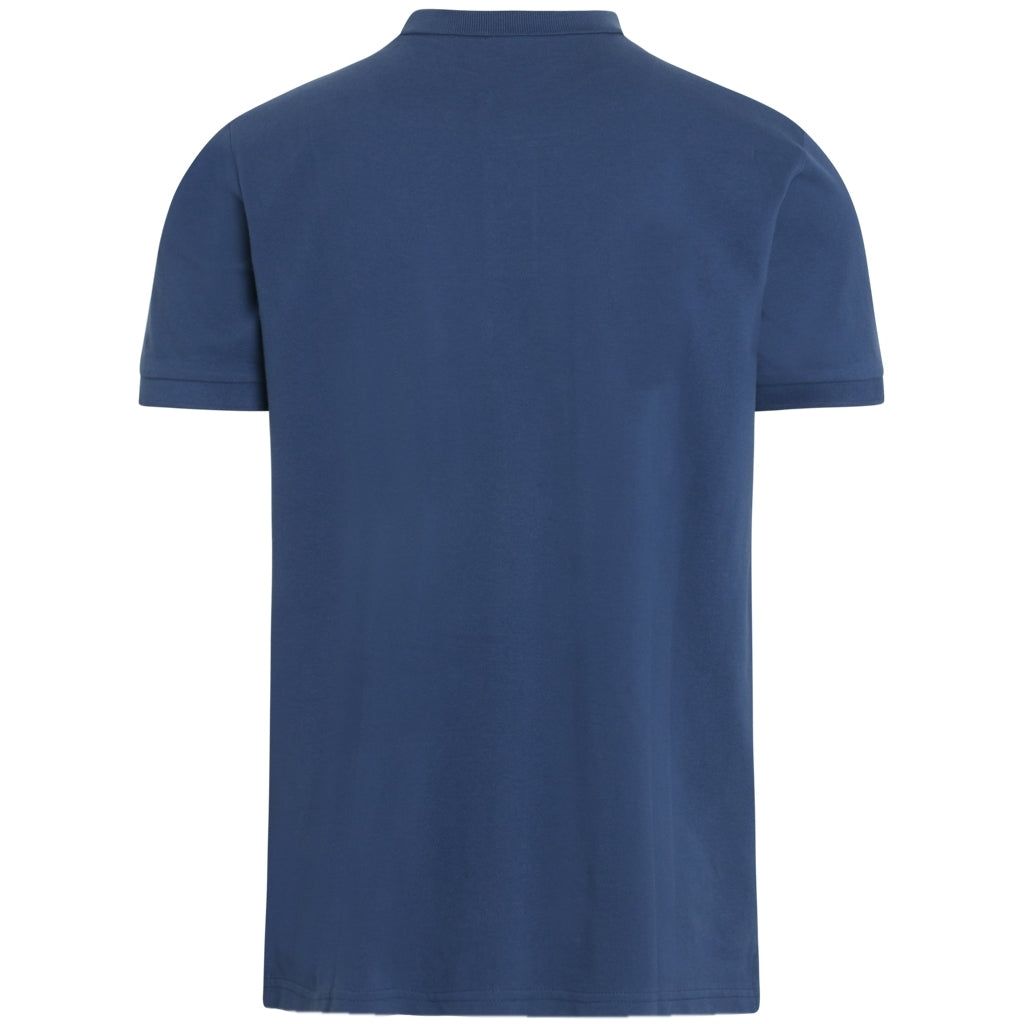 Polo bleu marine en coton bio - Rowan