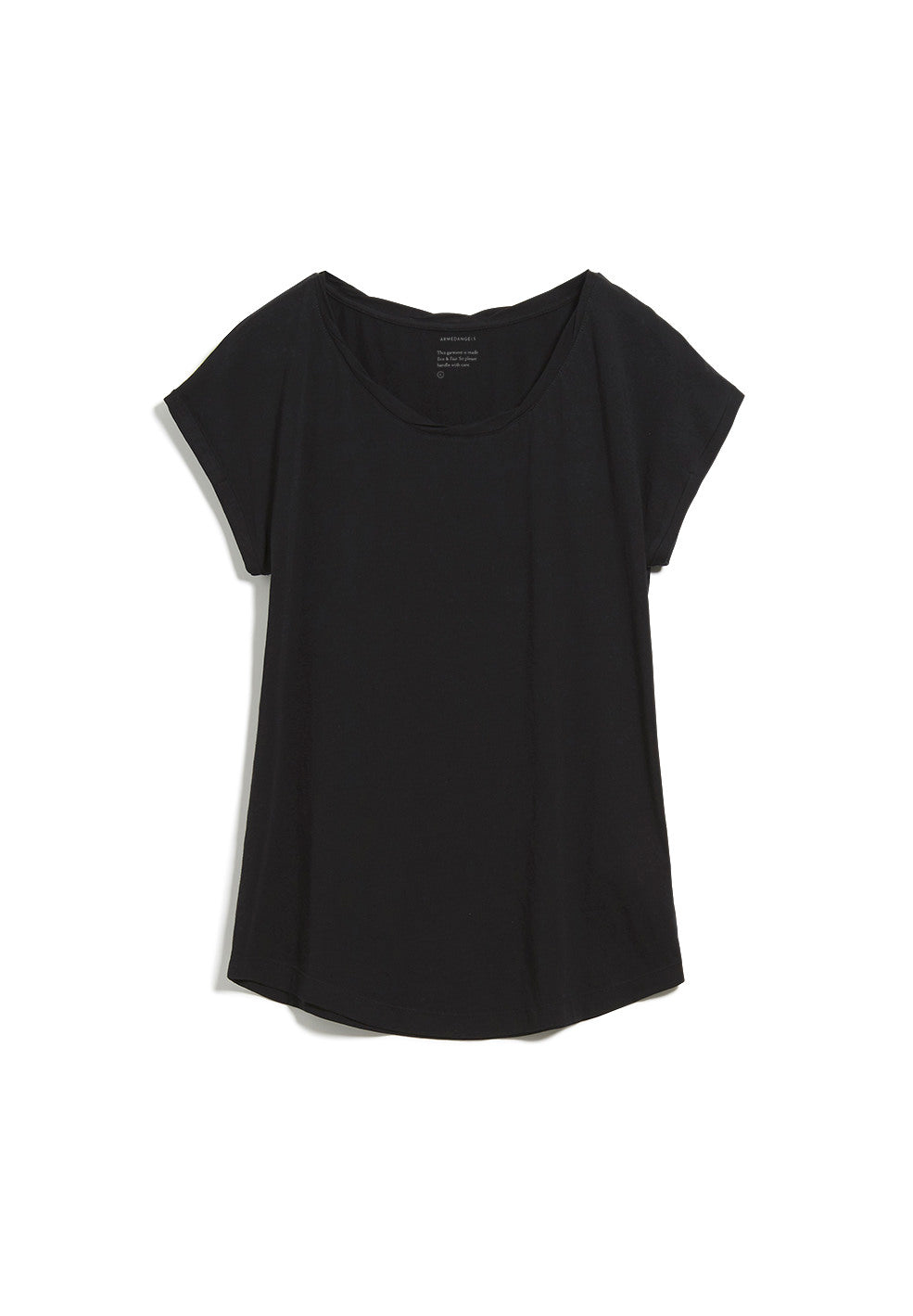 T-shirt uni noir en coton bio - Laale