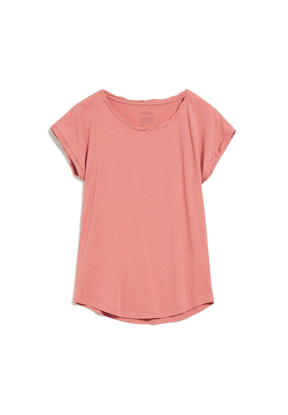 T-shirt uni rose pâle en coton bio - Laale