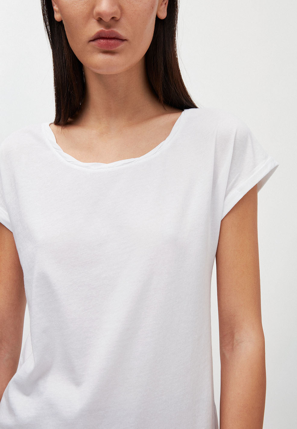 T-shirt uni blanc en coton bio - Laale