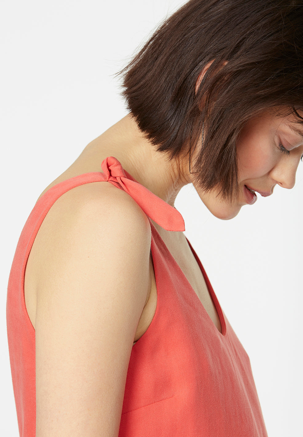 Top en tencel rouge