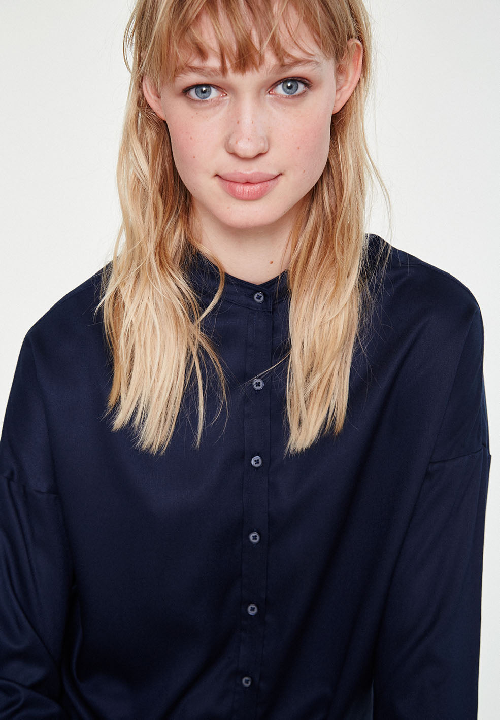 Blouse en lenzing marine