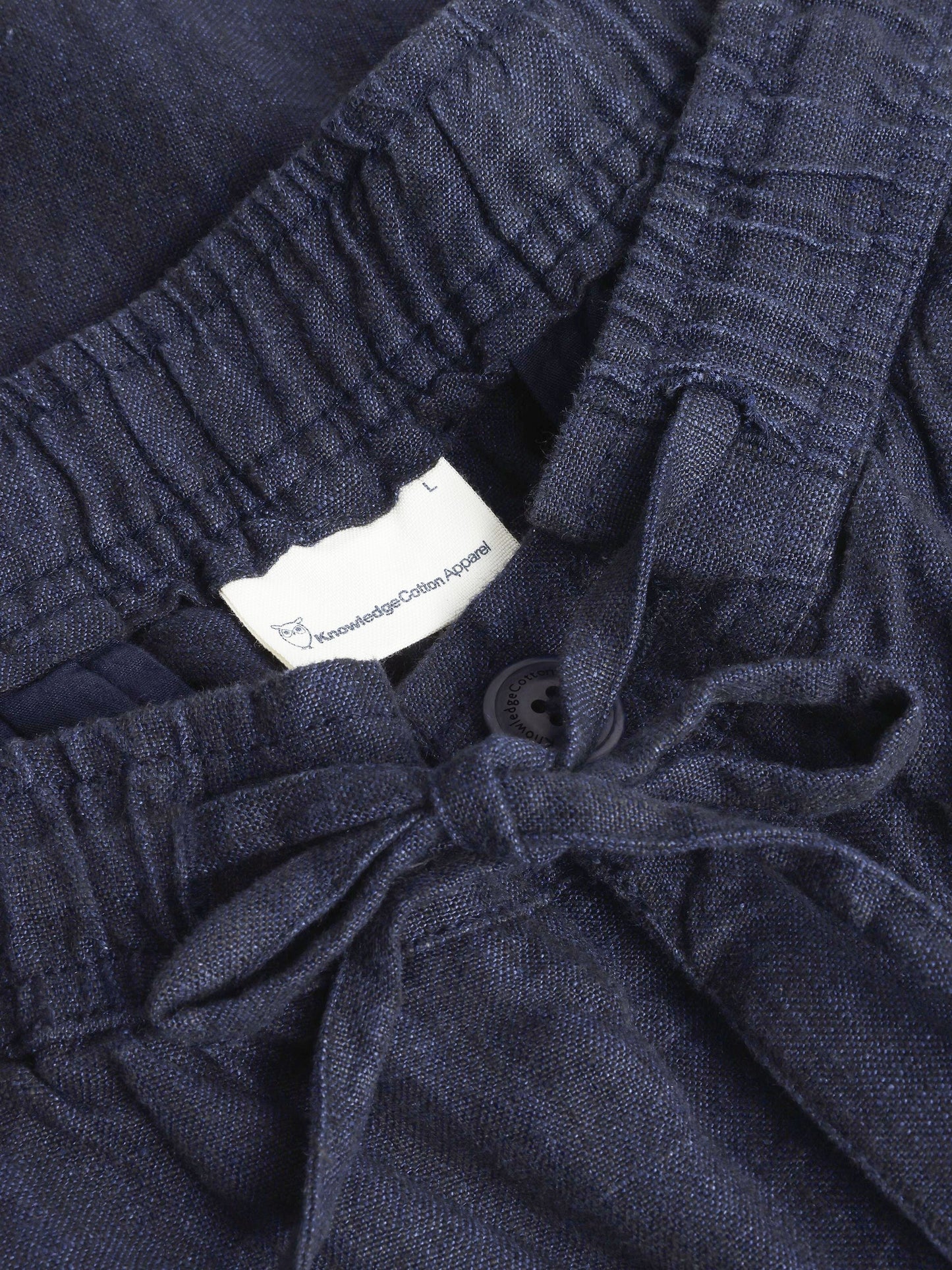 Short en lin bio | marine "fig loose linen shorts - total eclipse"
