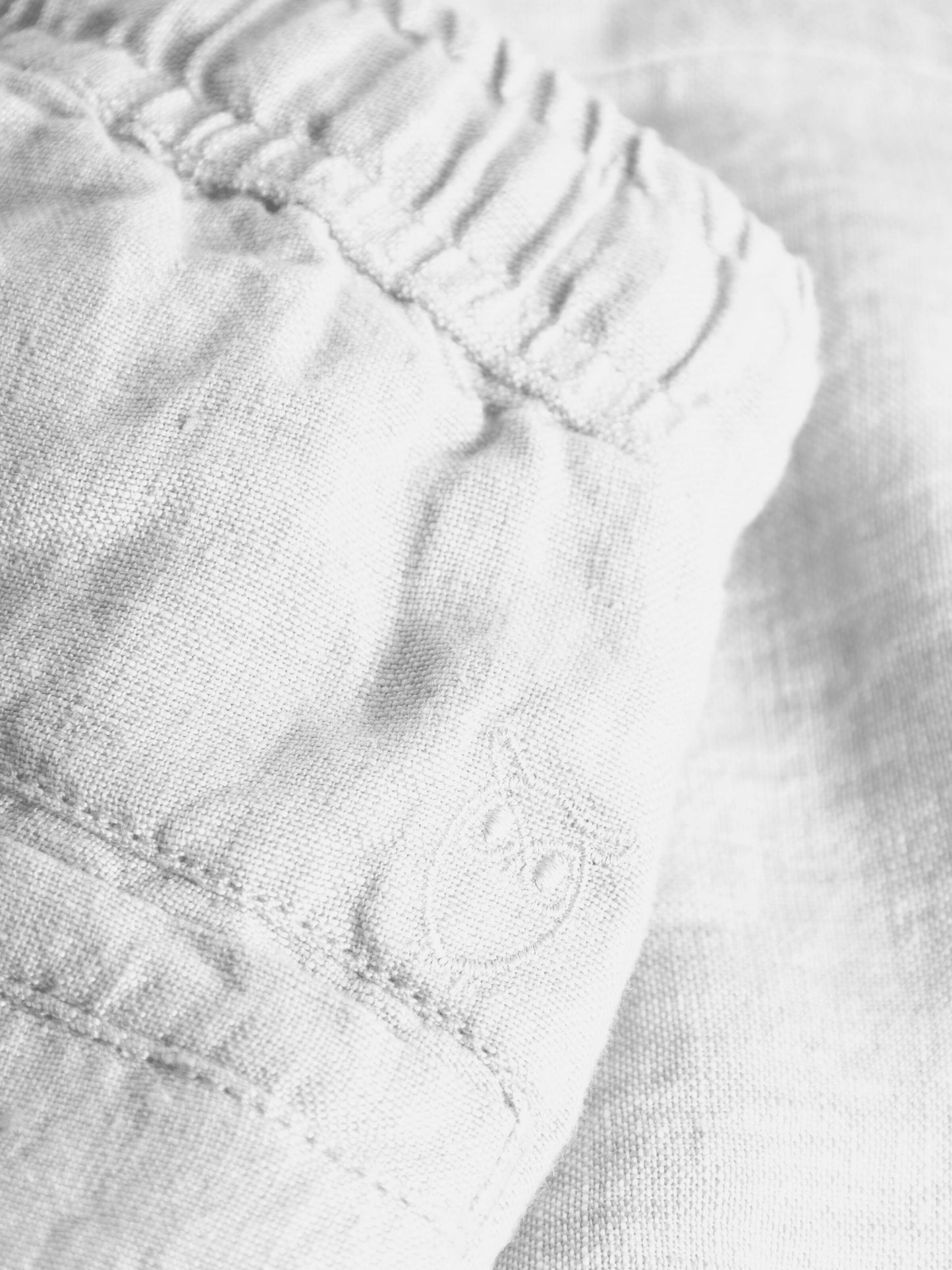 Pantalon en lin bio | Blanc "fig loose linen pants bright white"