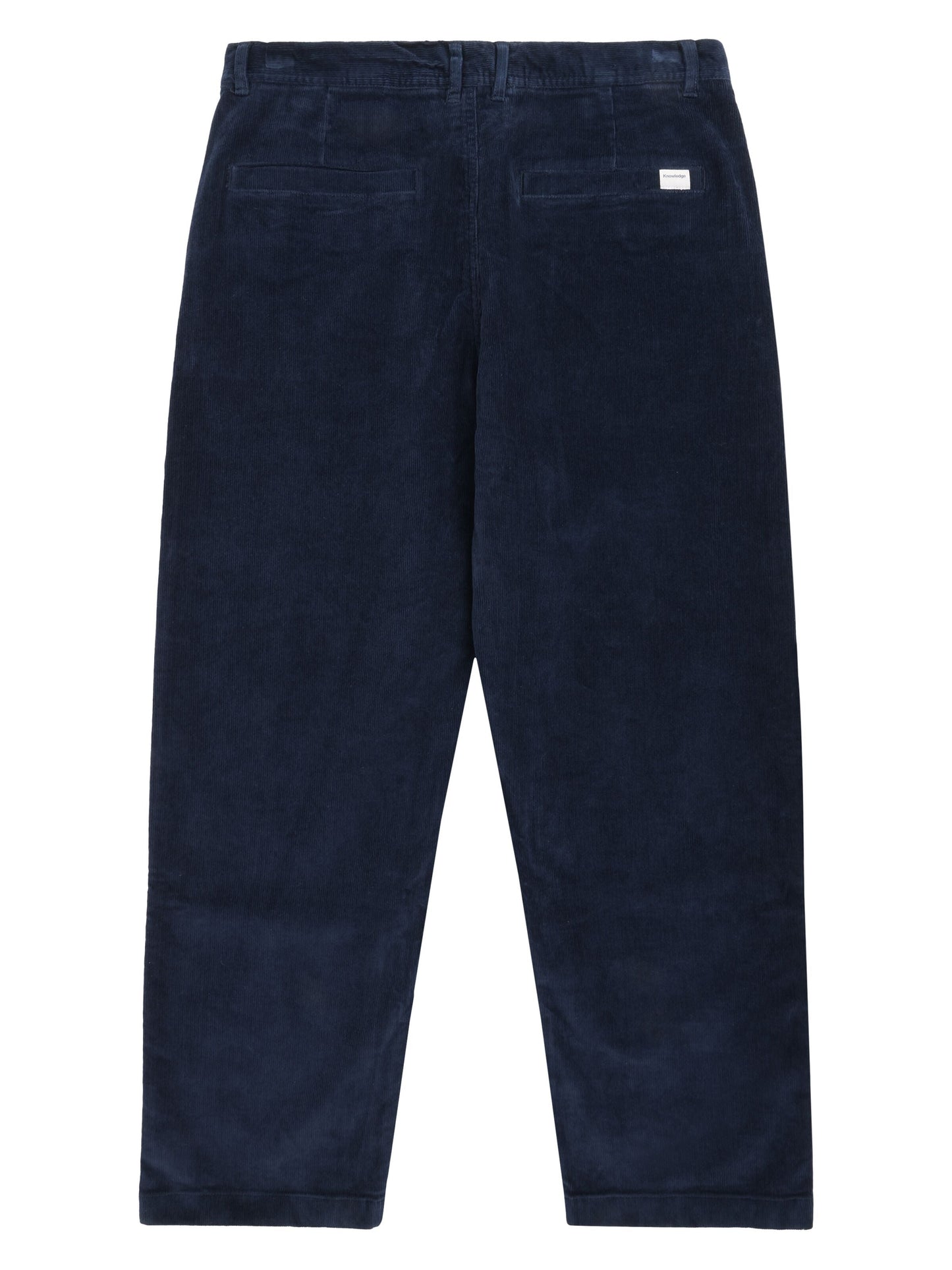 Pantalon droit velours en coton bio | marine "flint wide corduroy chino pants night sky"