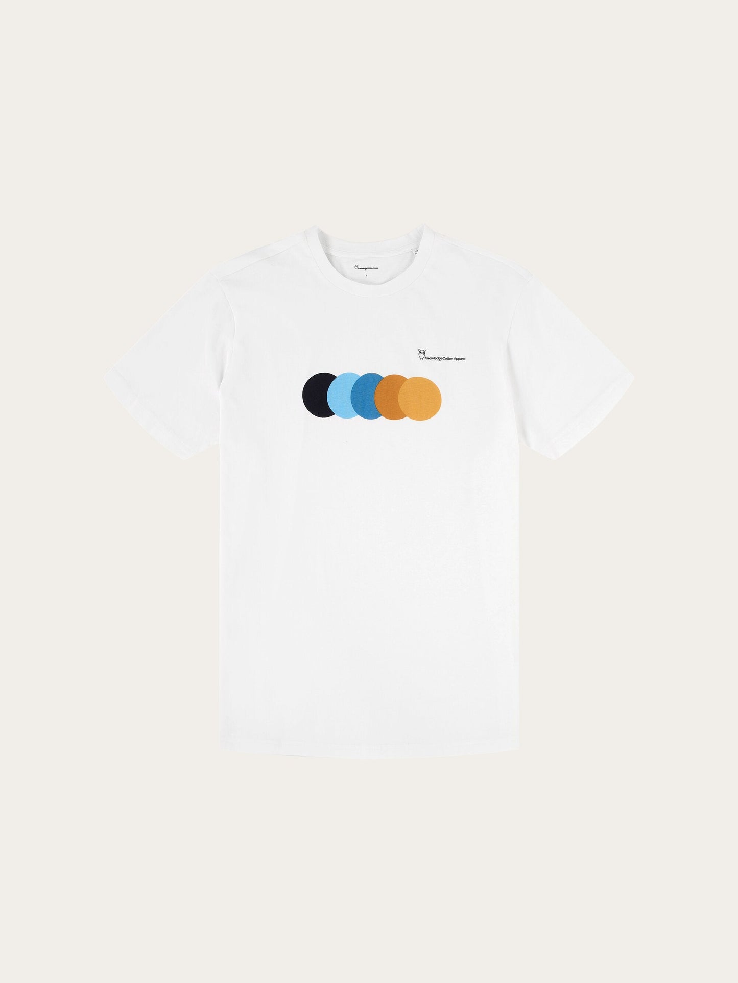 T-shirt blanc imprimé en coton bio - alder bright white