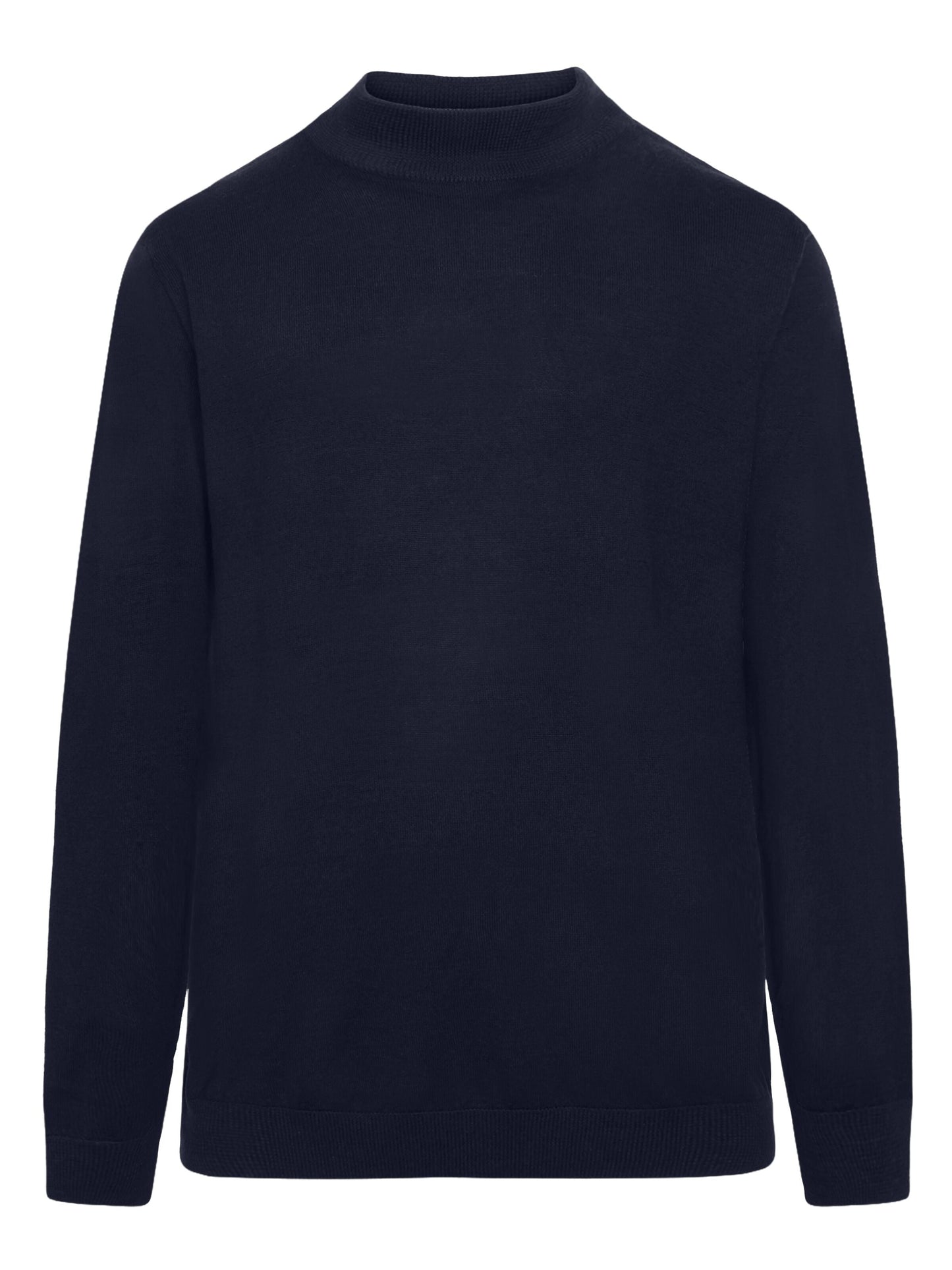 Pull col montant en laine mérinos | marine "merino mock neck total eclipse"