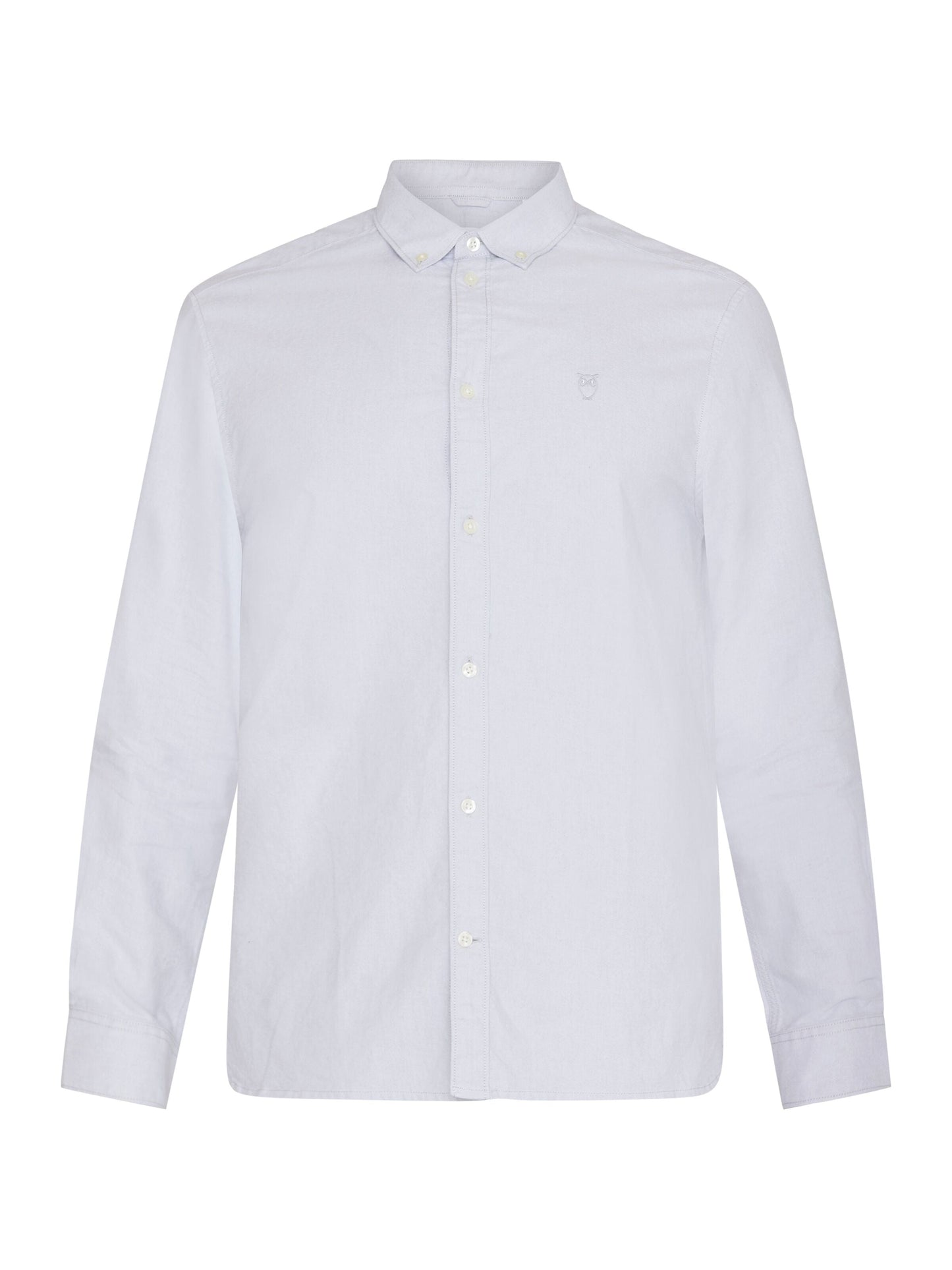 Chemise en coton bio | Gris clair "harald small owl oxford regular fit shirt alloy"