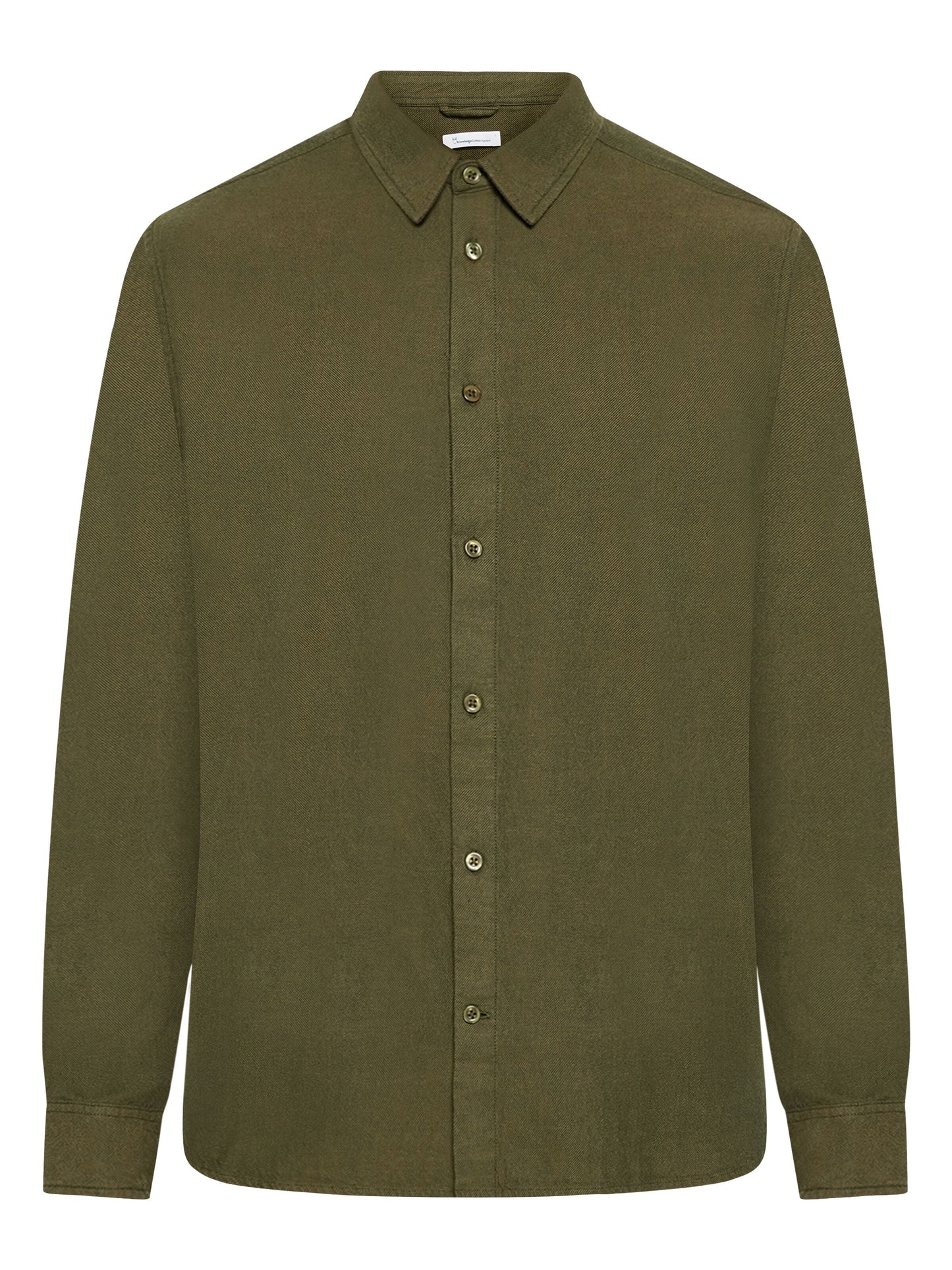 Chemise flanelle en coton bio | vert "regular fit heavy twill flannel shirt forrest night"