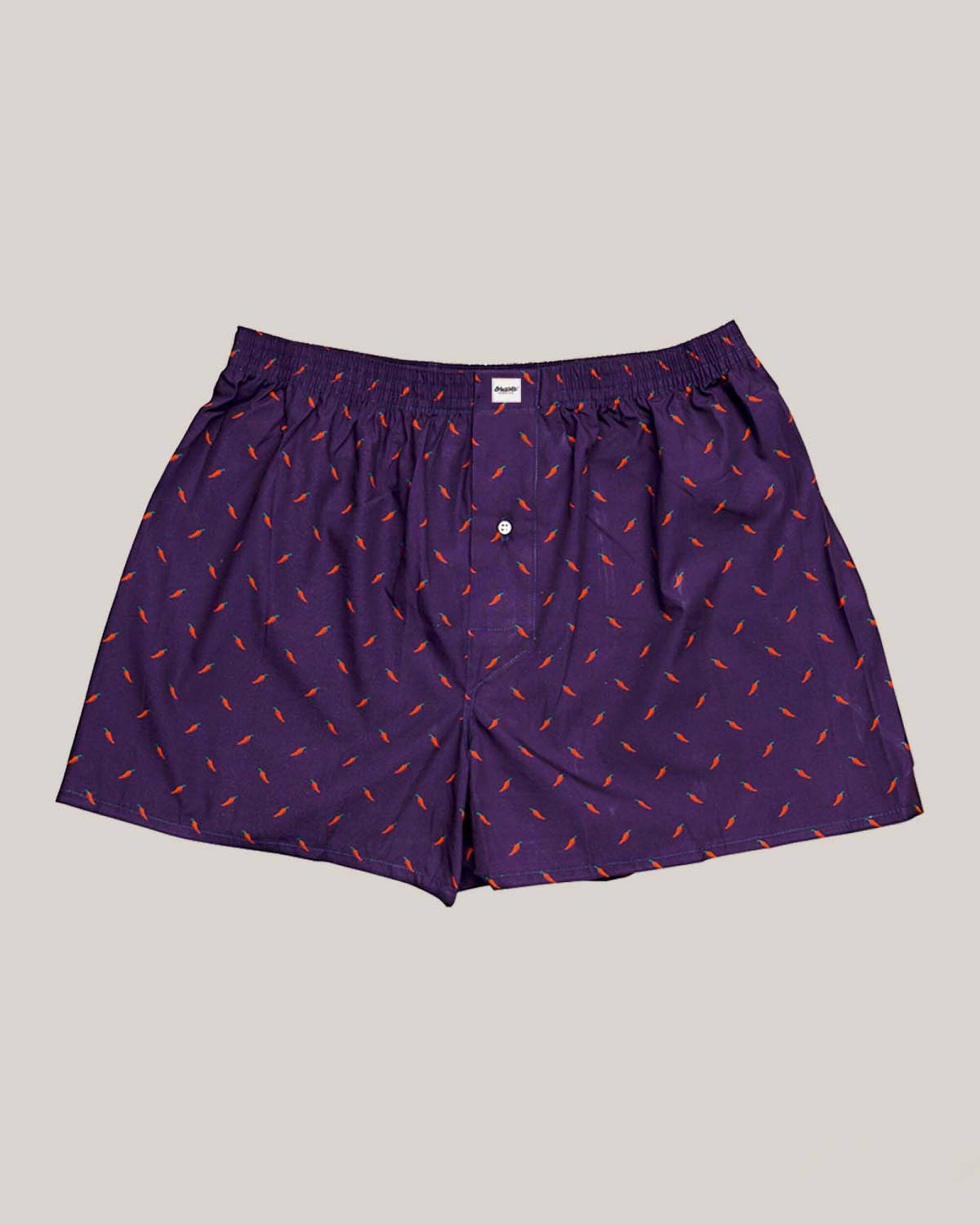 Caleçon à motifs en coton bio - hot chilli underwear purple