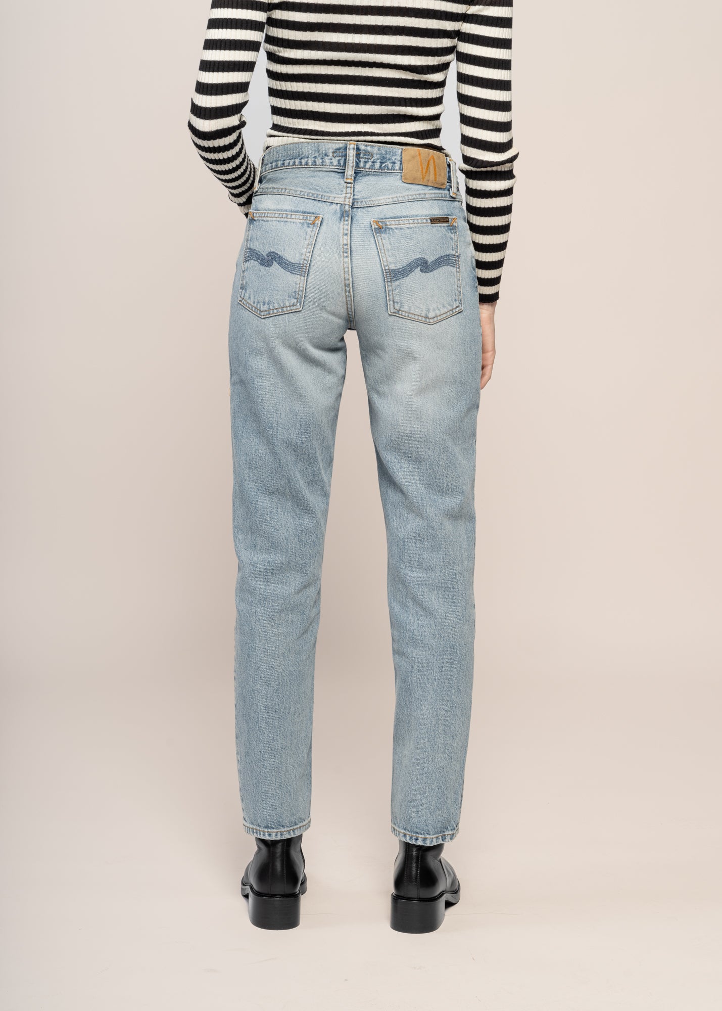 Jean droit en coton bio | bleu "lofty lo vintage dreams"
