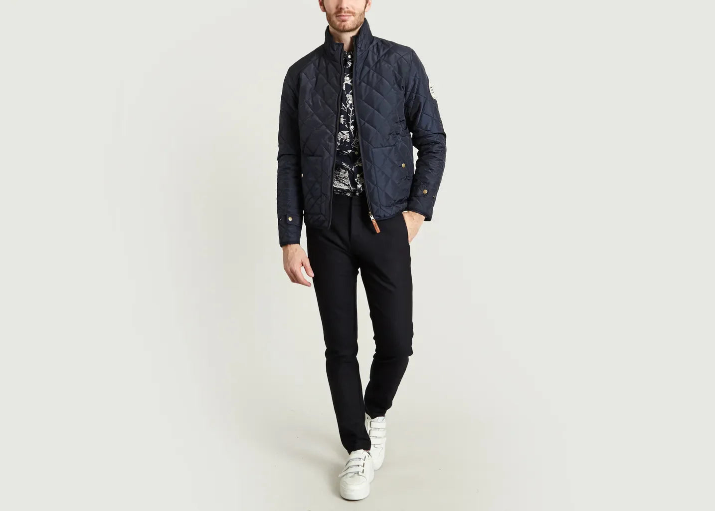 Veste matelassée marine en matière recyclée - jacket total eclipse