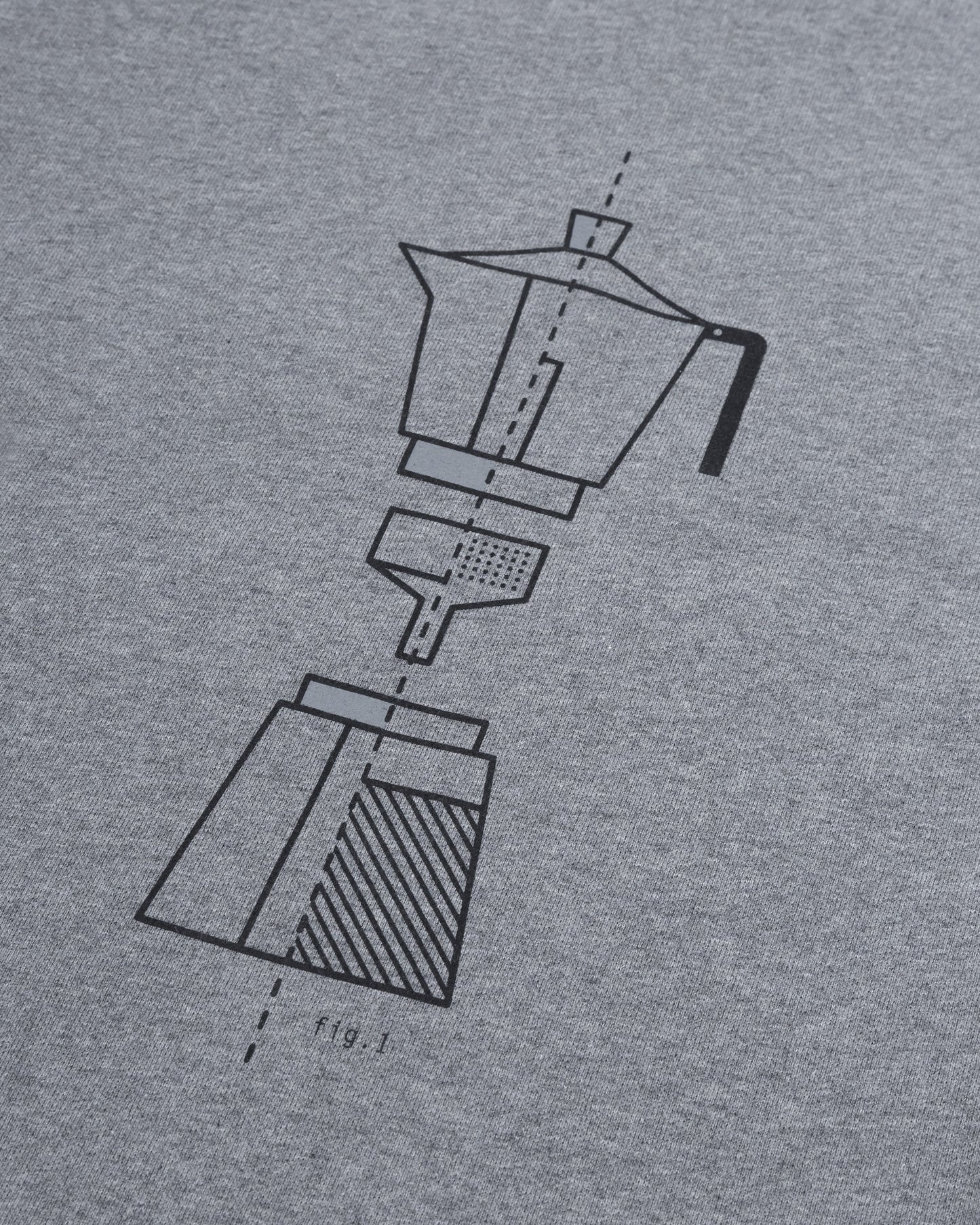 Sweat gris à imprimé en coton bio - How to moka