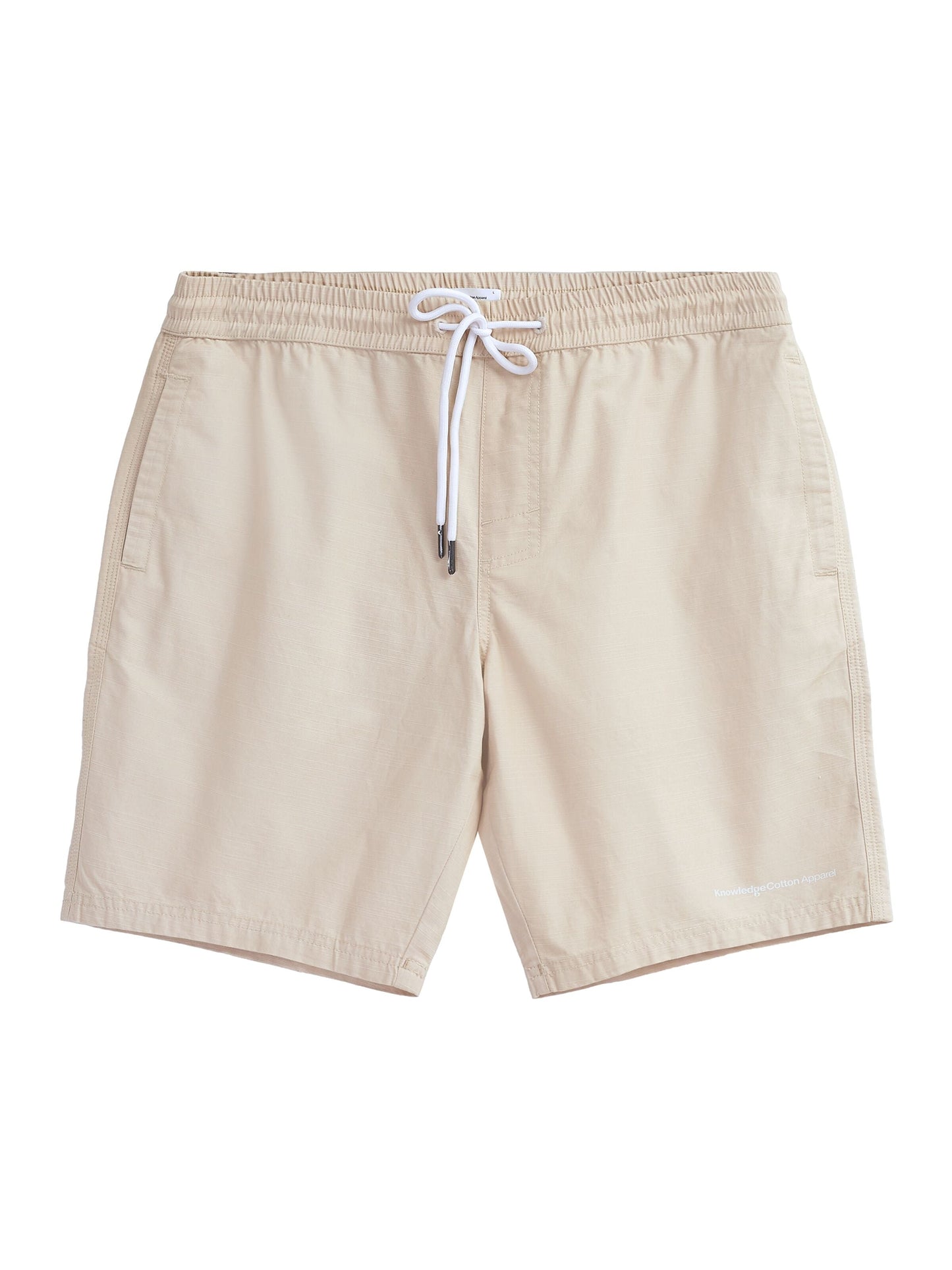 Short en coton bio | Beige "boardwalk shorts light feather gray"