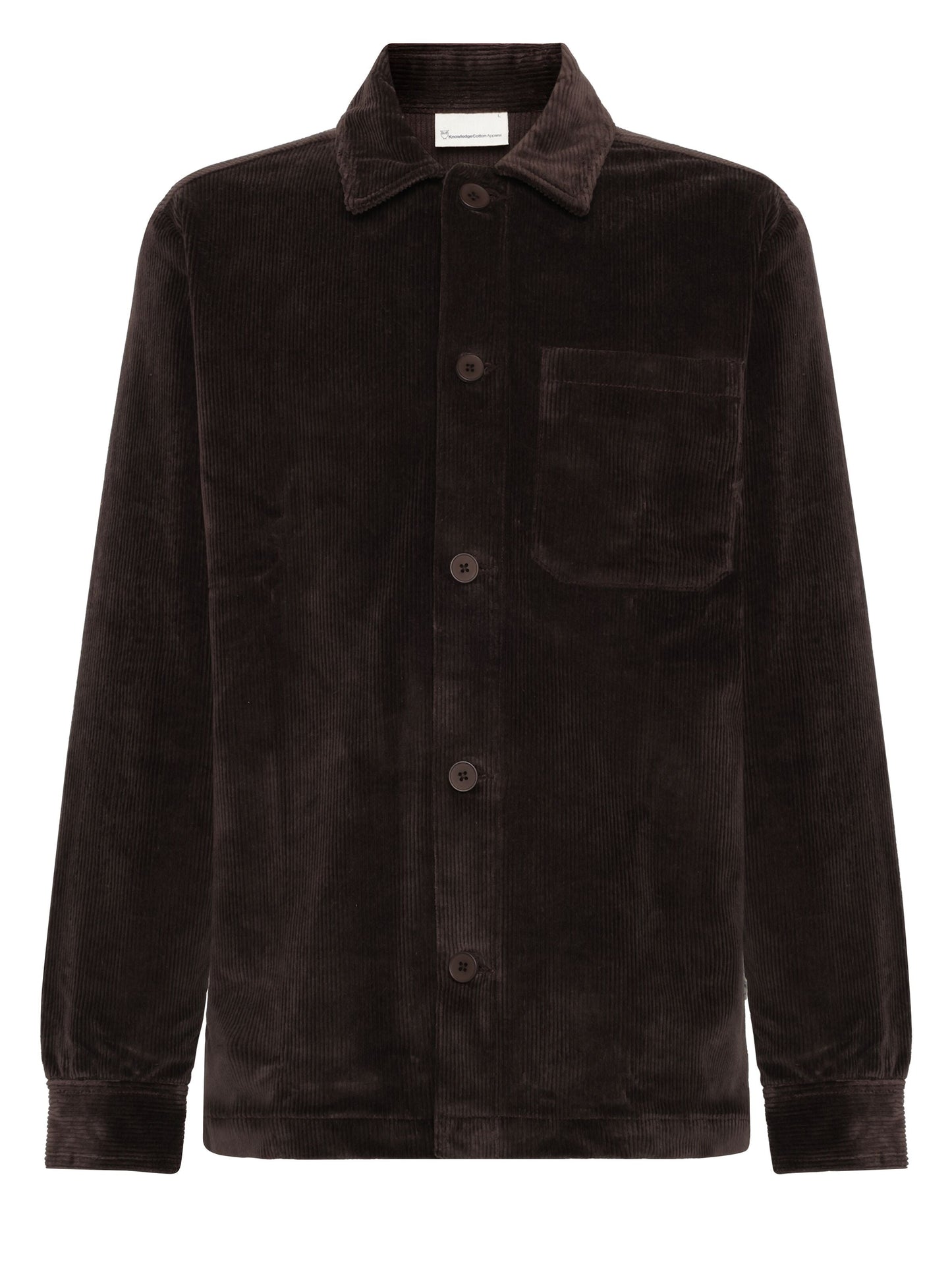 Veste velours en coton bio | marron "corduroy overshirt - chocolate torte"