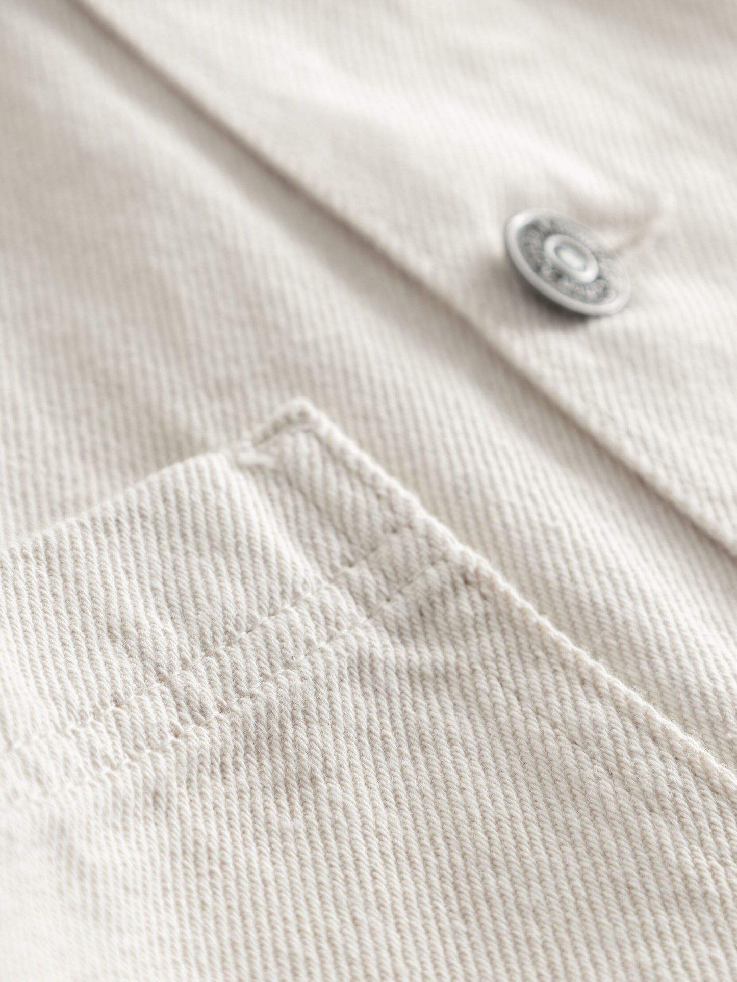 Veste non teintée en sergé de coton bio - heavy twill overshirt raw cotton