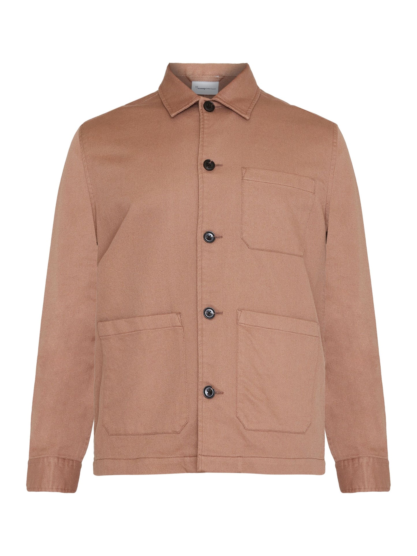 Surchemise en sergé de coton bio | Marron "twill overshirt chocolate malt"