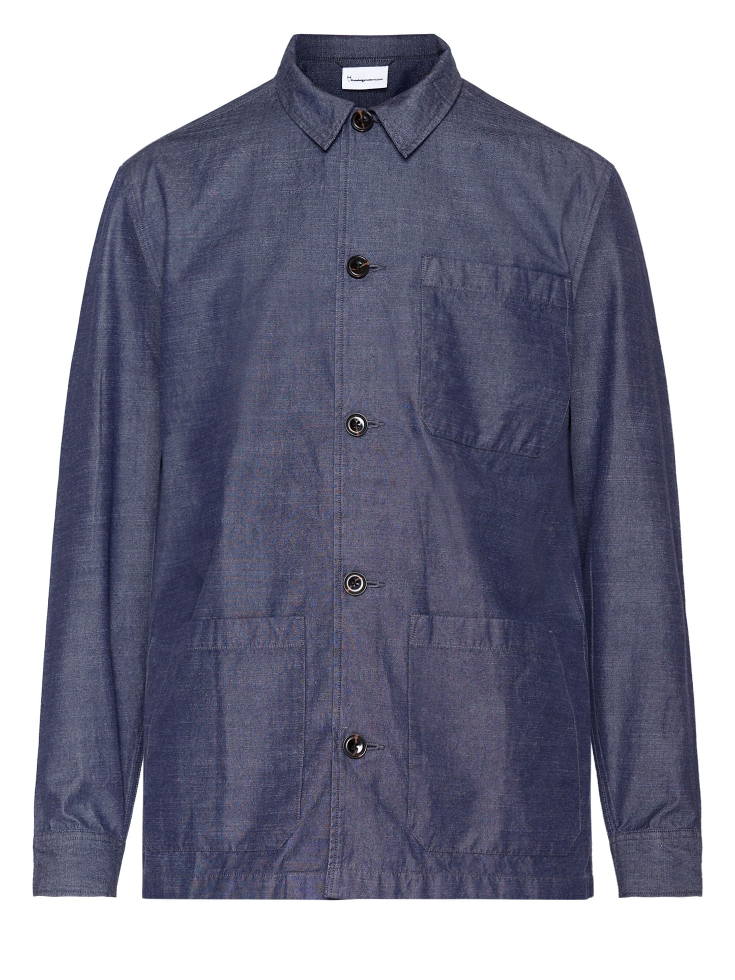 Surchemise en coton bio | bleu " slub yarn overshirt night sky"